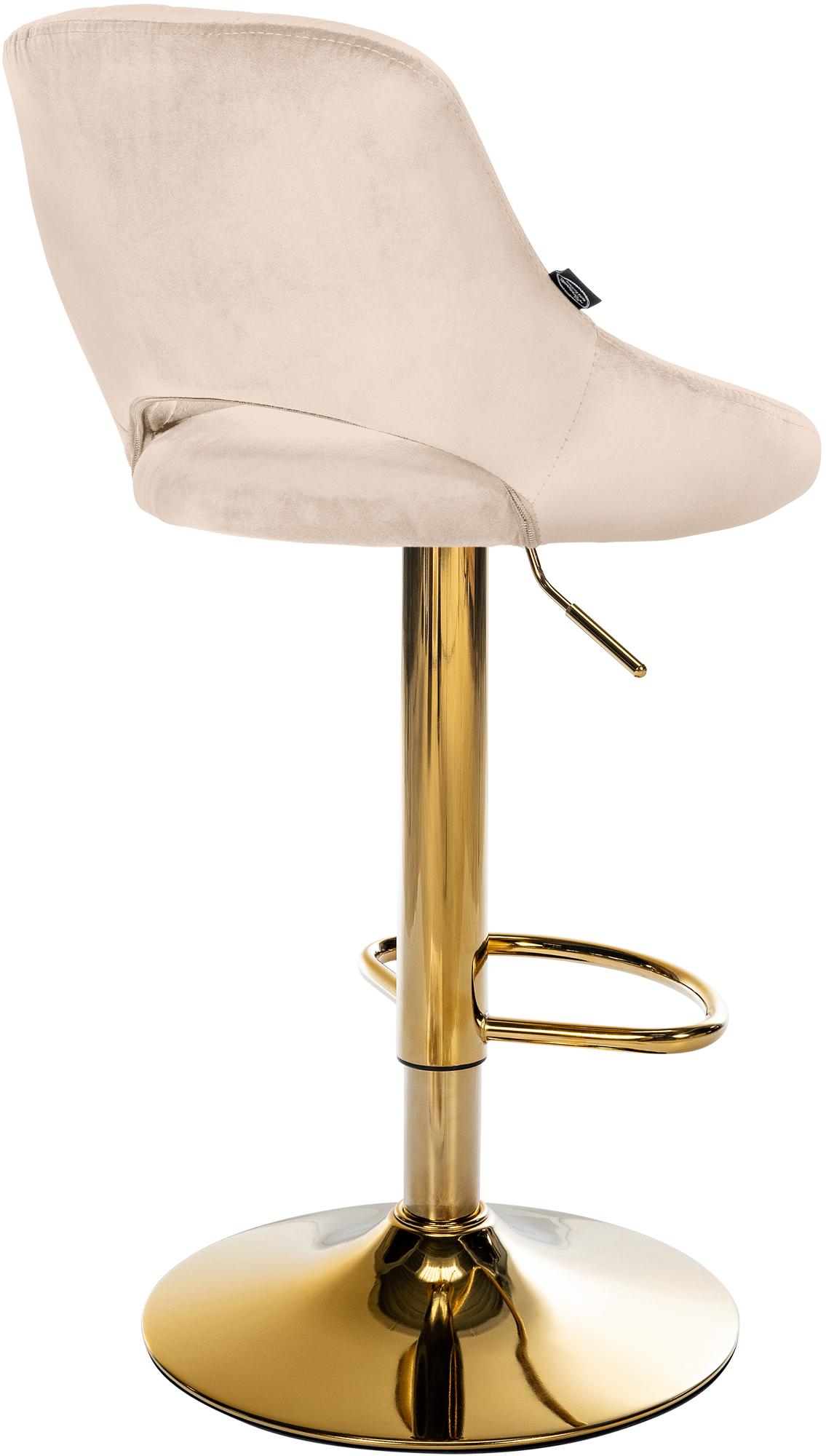 2er Set Barhocker Milet Samt G, creme