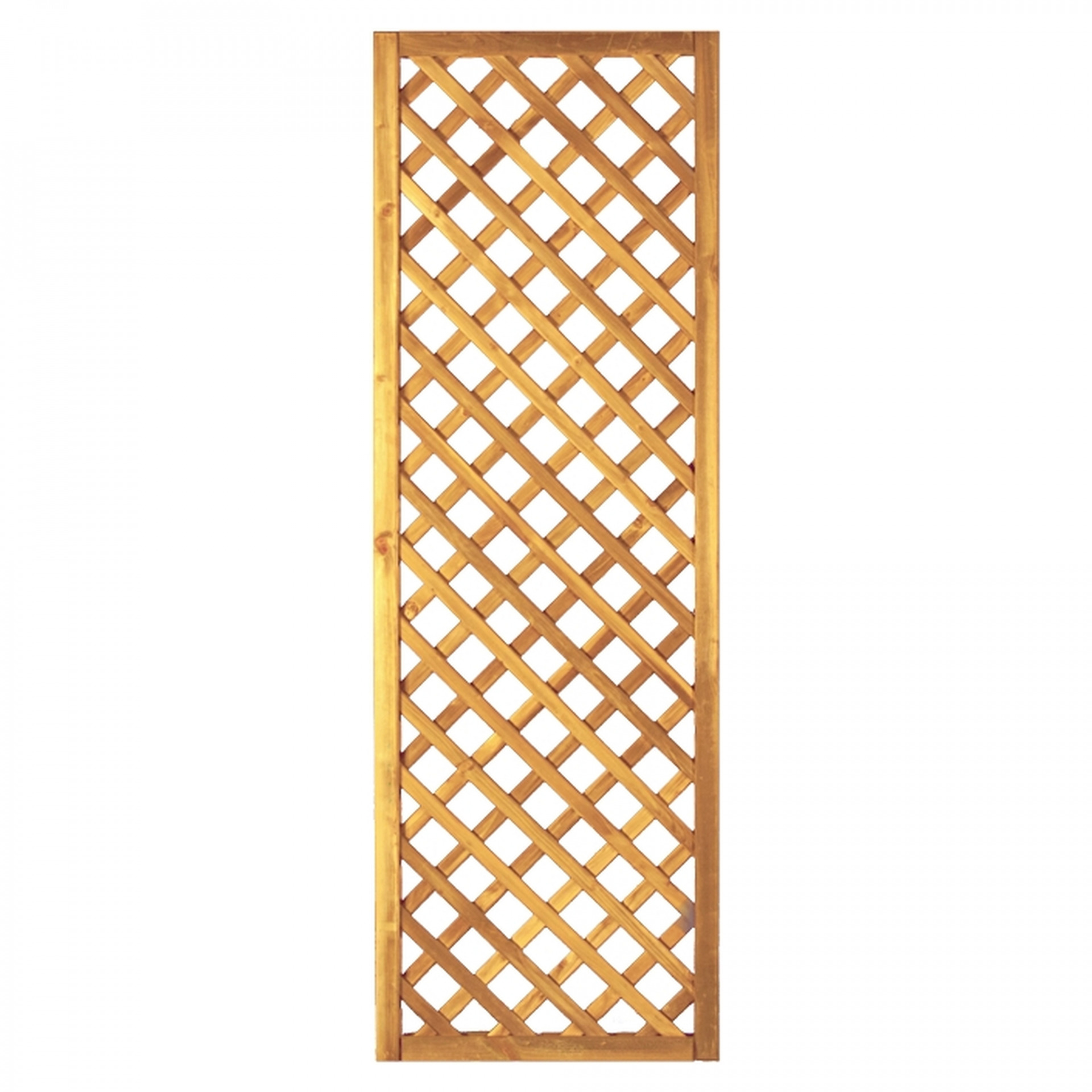 Diagonal-Rankzaun 60 x 180 cm, MW 6 x 6 cm, Rahmen 45/45 mm, kdi grün, Leisten 12 x 30 mm, genagelt
