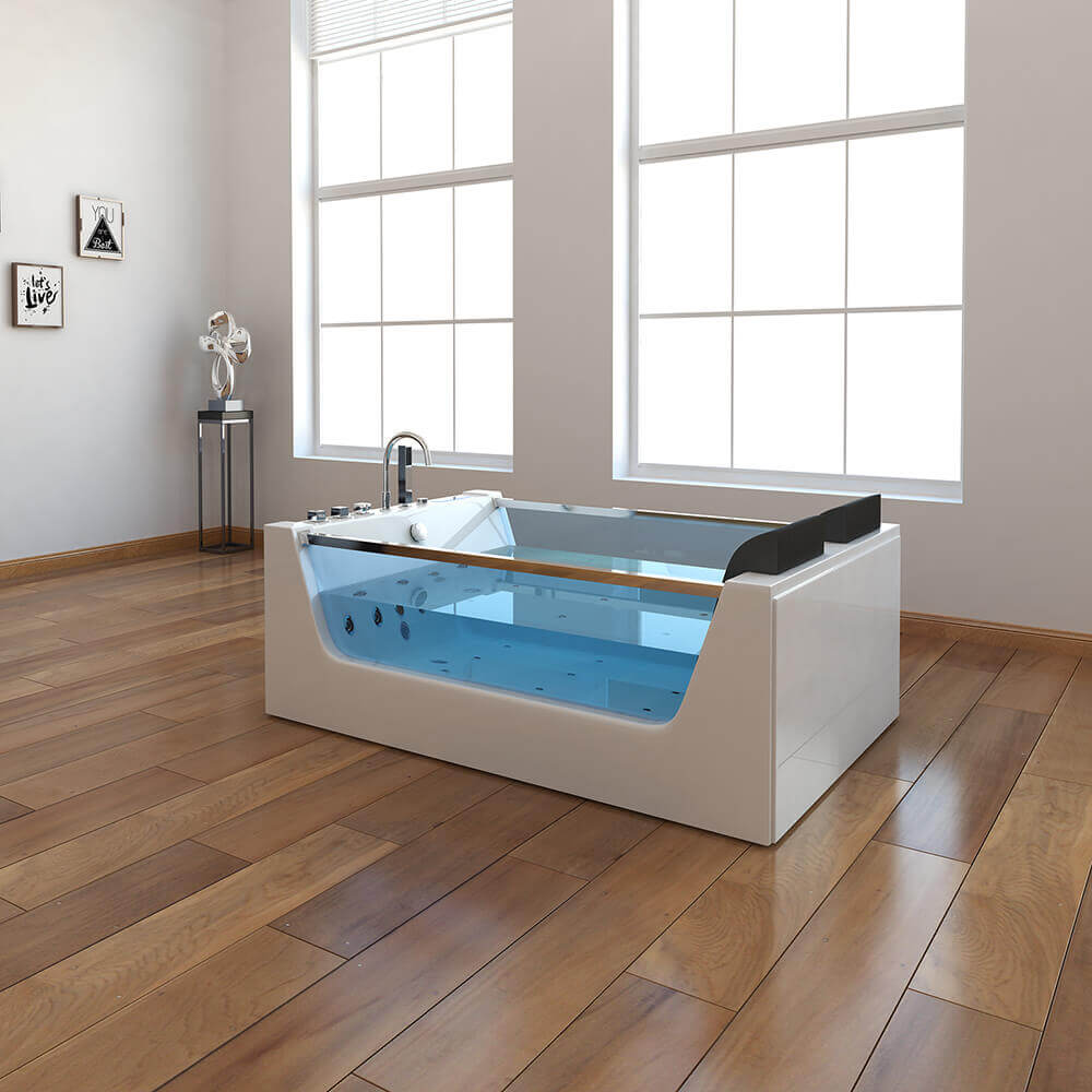 Whirlpool Badewanne mit Lichttherapie ATLANTIC XL 180 x 120
