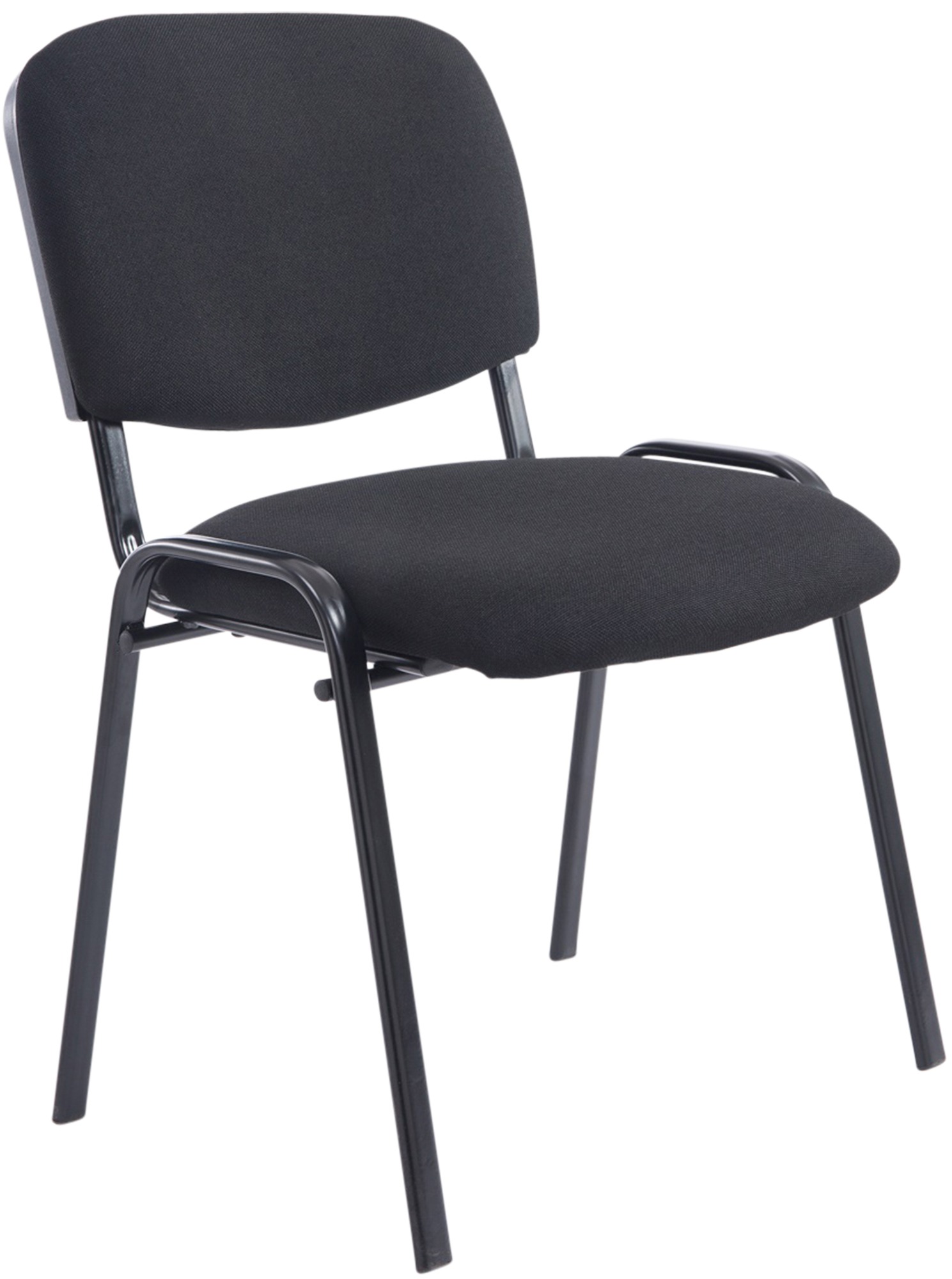 Besucherstuhl Ken XL Stoff, schwarz