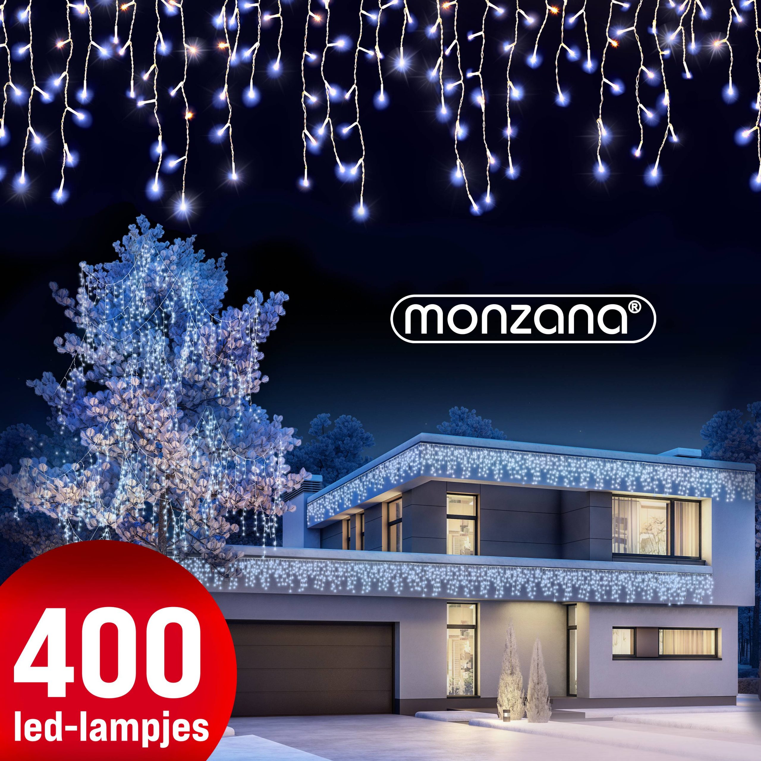 Regenlichterkette LED Weihnachten Kaltweiß 15m