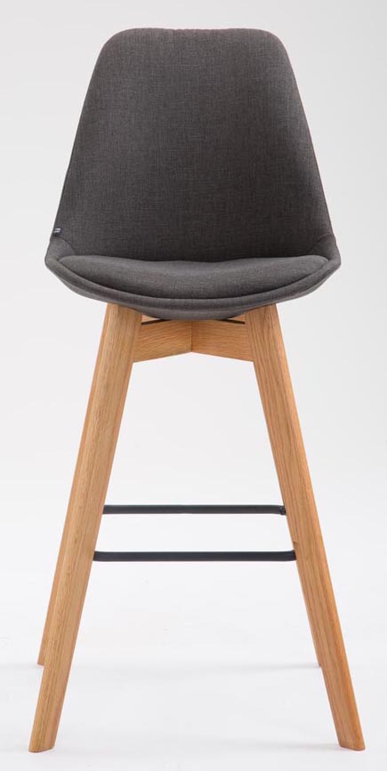2er Set Barhocker Metz Stoff natura, dunkelgrau