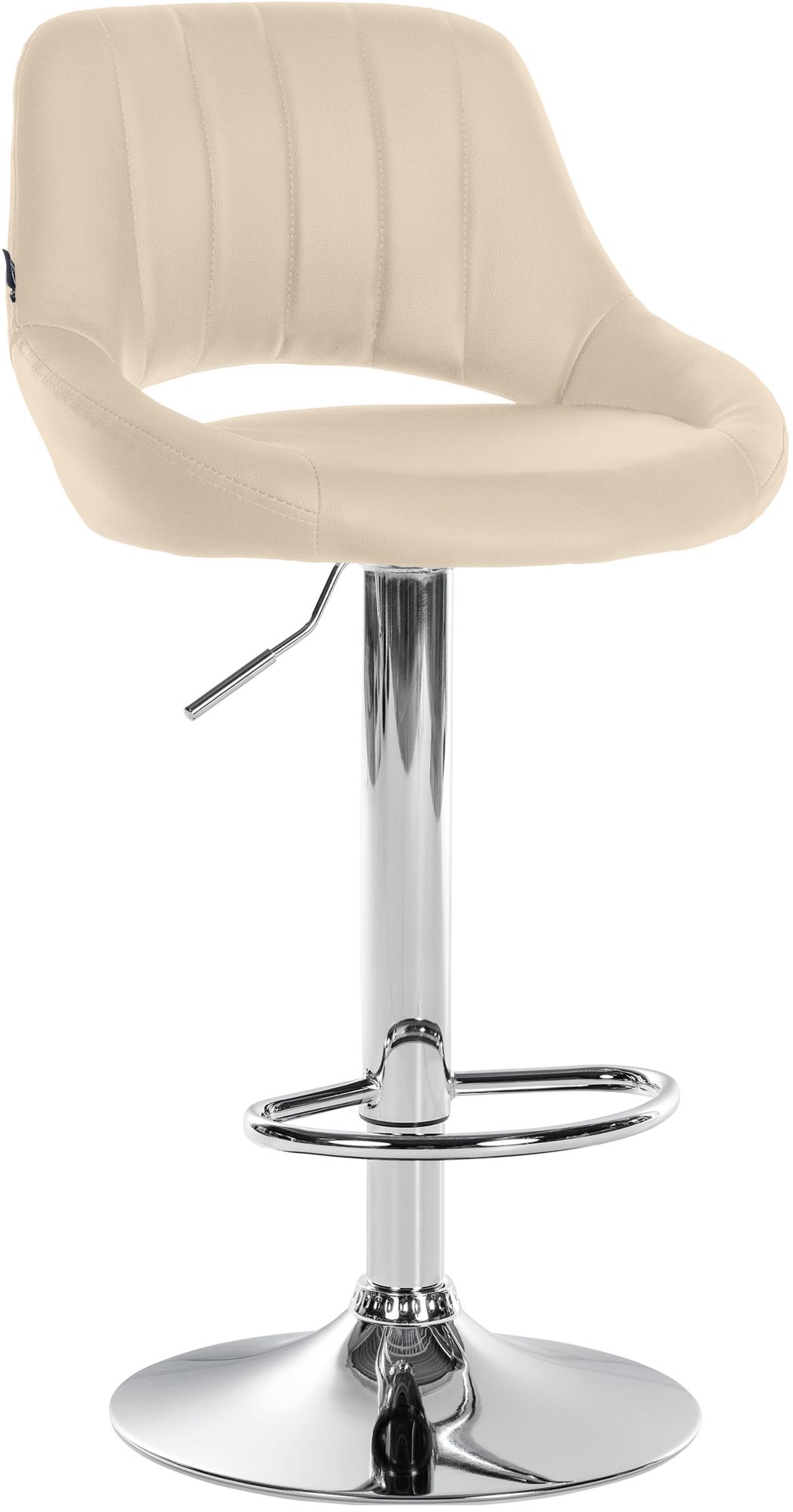 Barhocker Milet Kunstleder chrom, creme