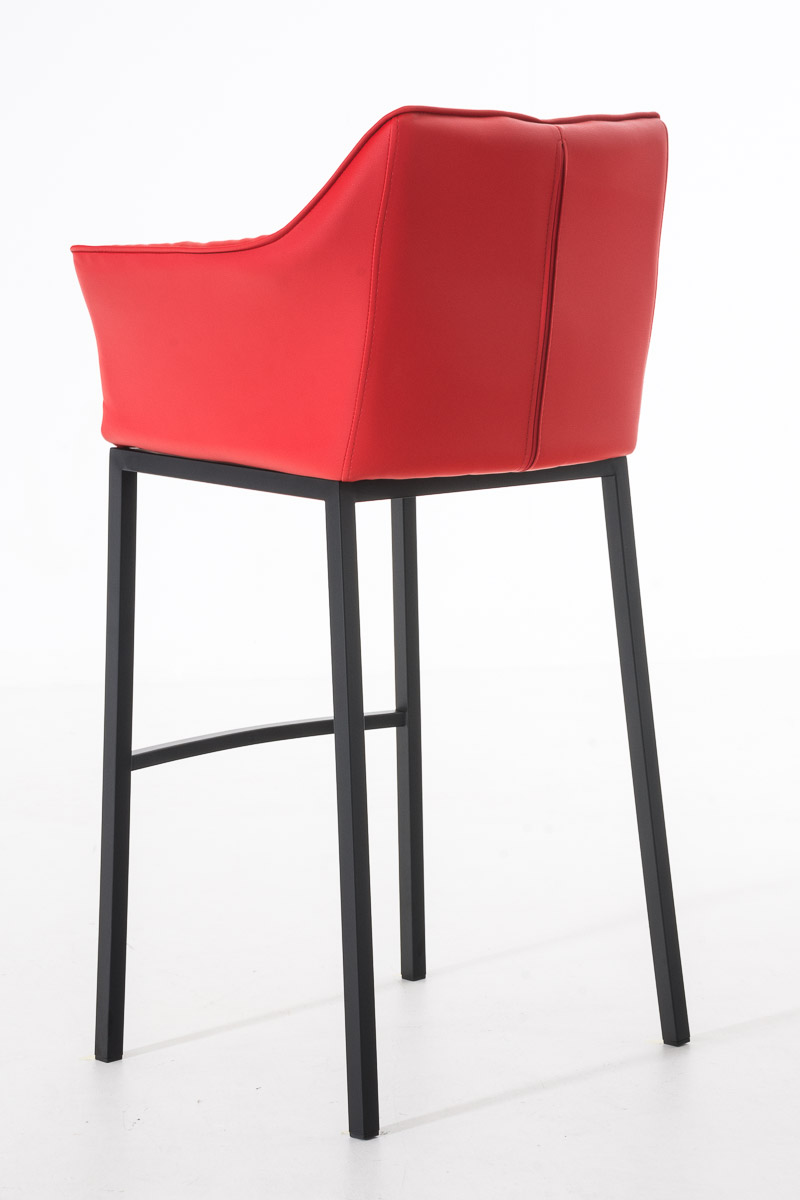 Barhocker Damaso B mit 4-Fuß Gestell, rot