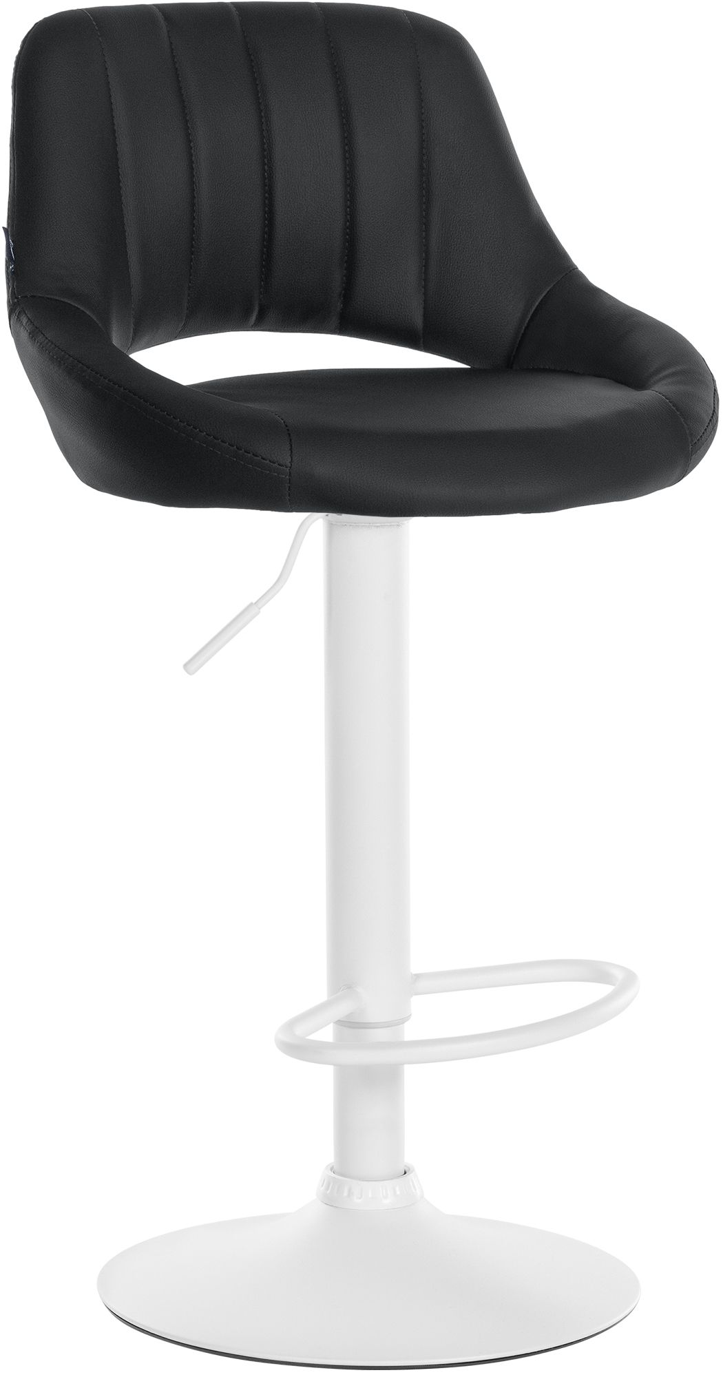 Barhocker Milet Kunstleder weiß, schwarz