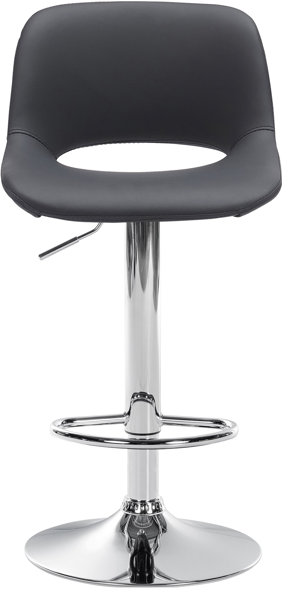 Barhocker Camden Kunstleder chrom, schwarz
