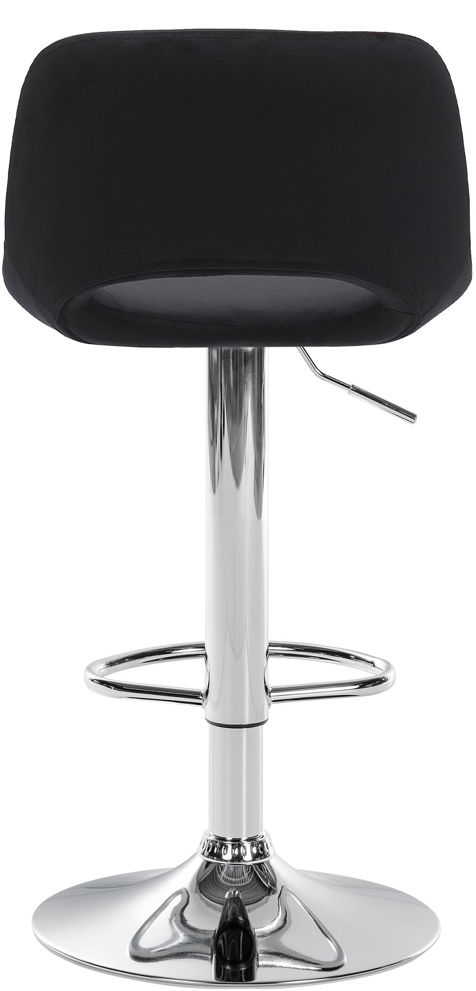 Barhocker Camden Samt chrom, schwarz