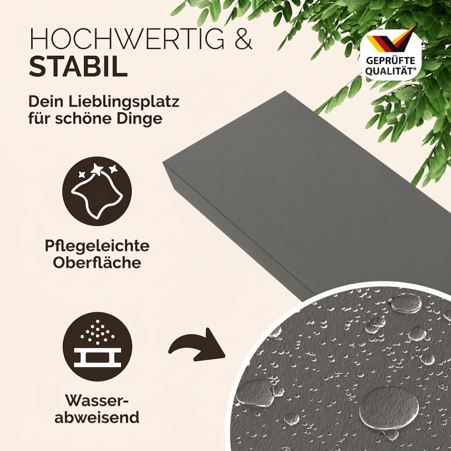 Wandregal Schweberegal 110cm Grau + Halterung