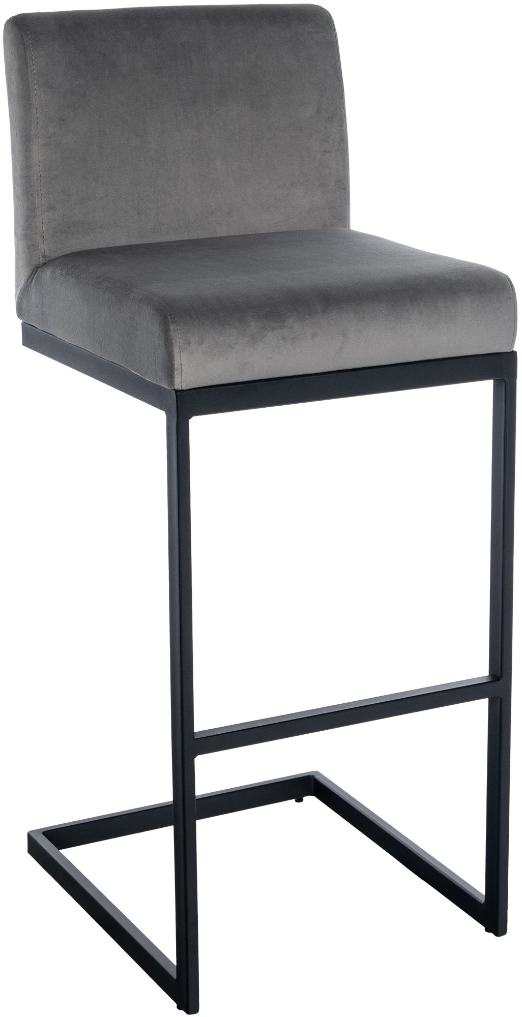 Barhocker Hopewell Samt B, grau