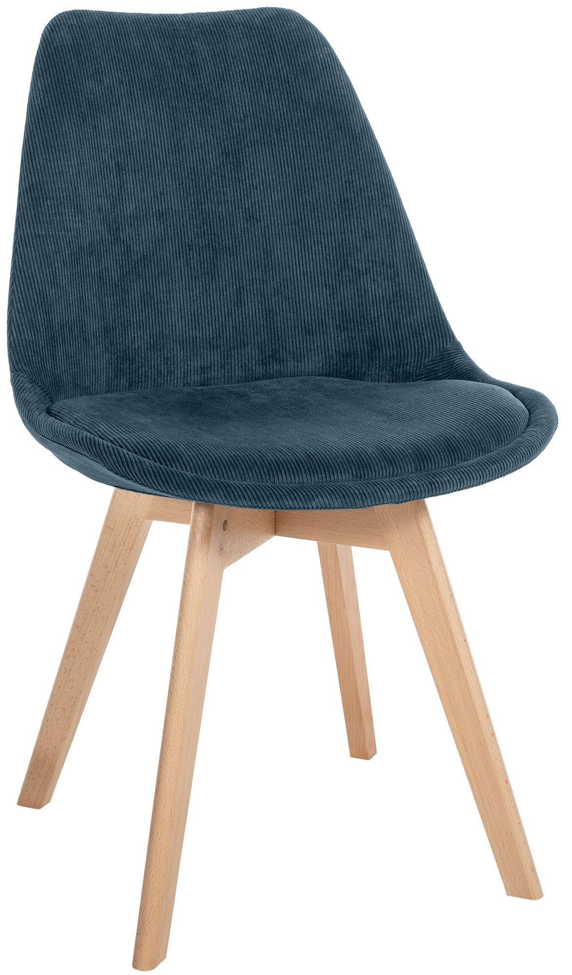 Stuhl Linares Cord, dunkelblau