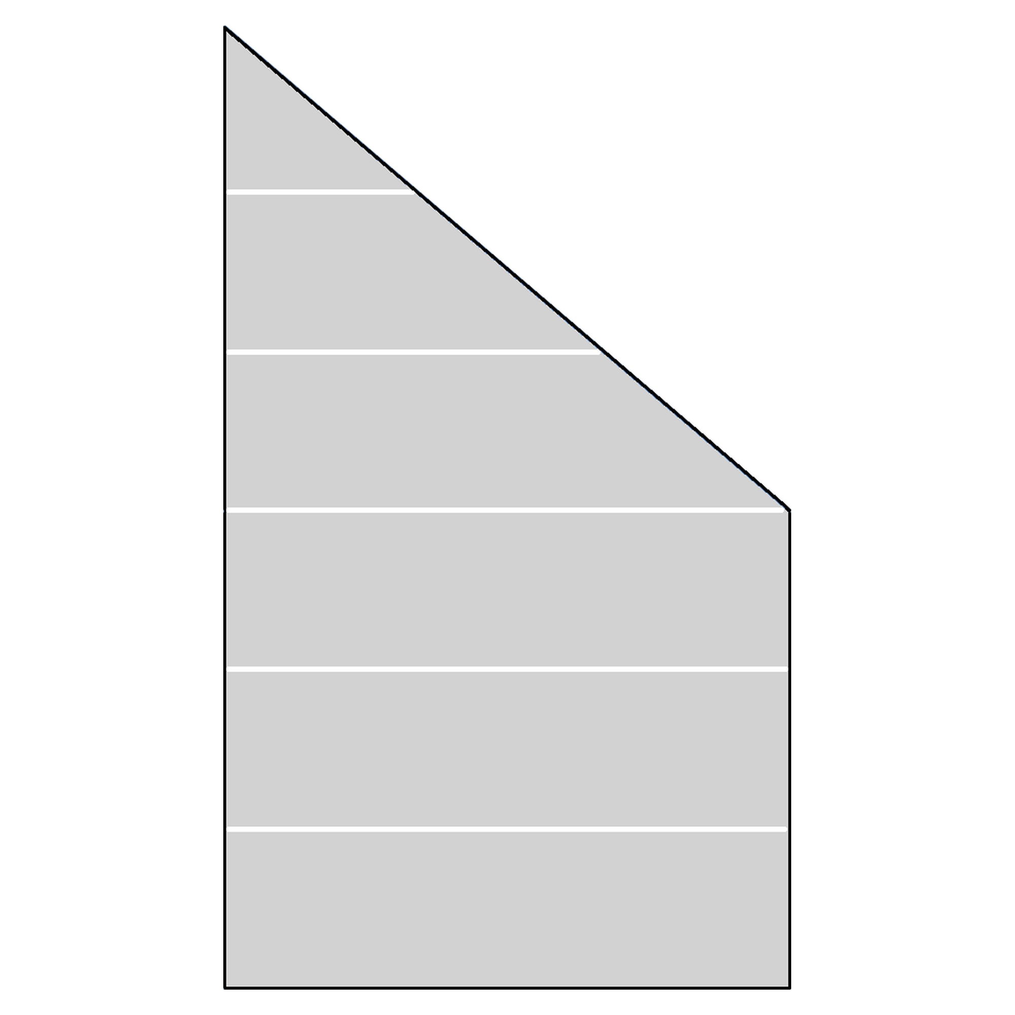 RUDE-Serie Systemglas Ecke rechts, B1030 x H1740/870 x T8 mm, Streifen-Dekor 82, satiniert