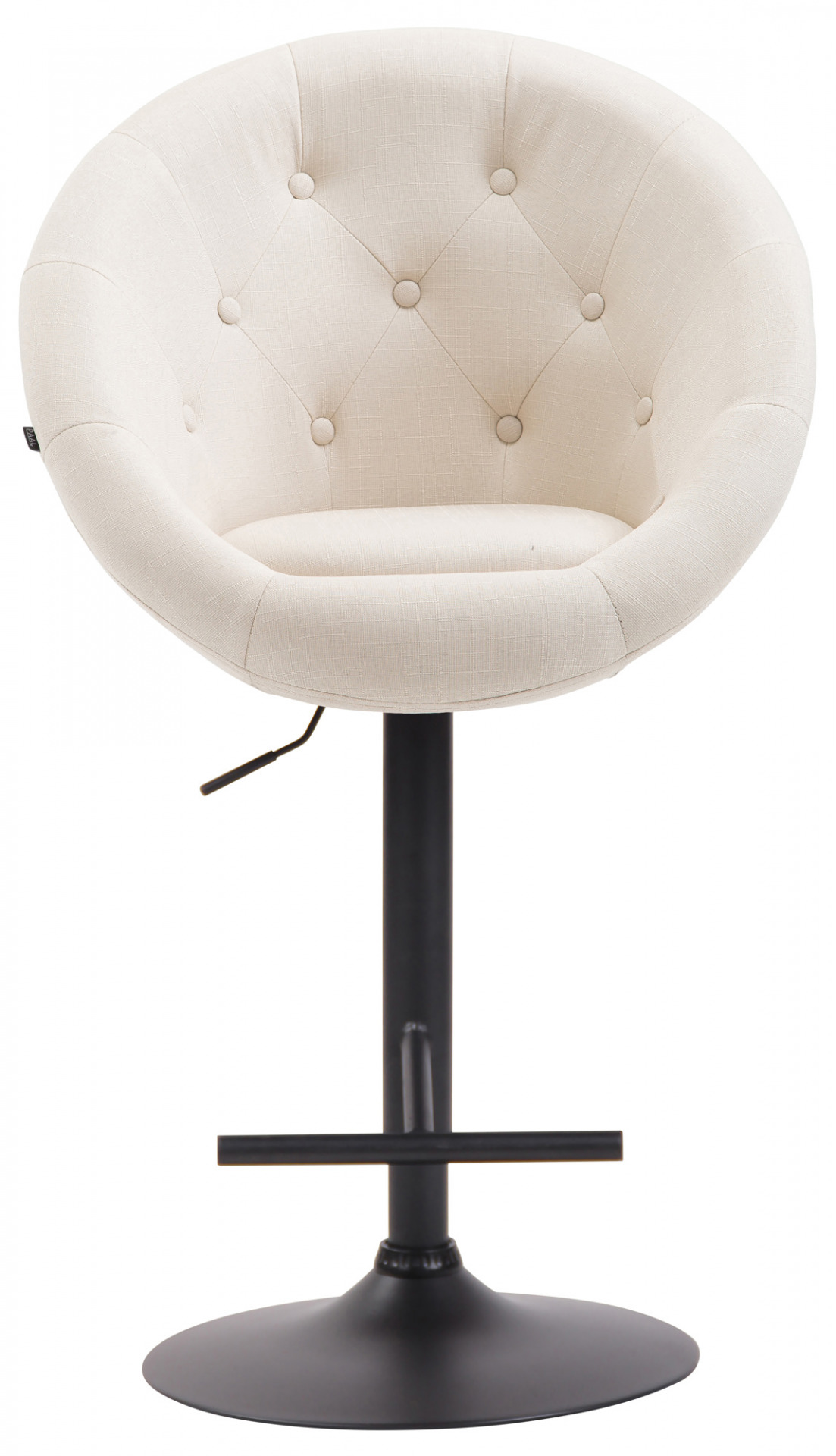 Barhocker London V2 Stoff schwarz, creme