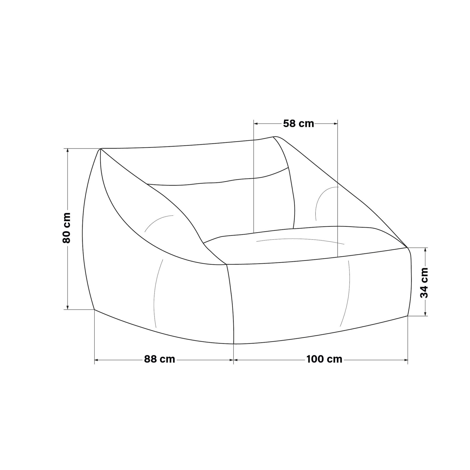 Sitzsack Sessel COZY - Hellgrau