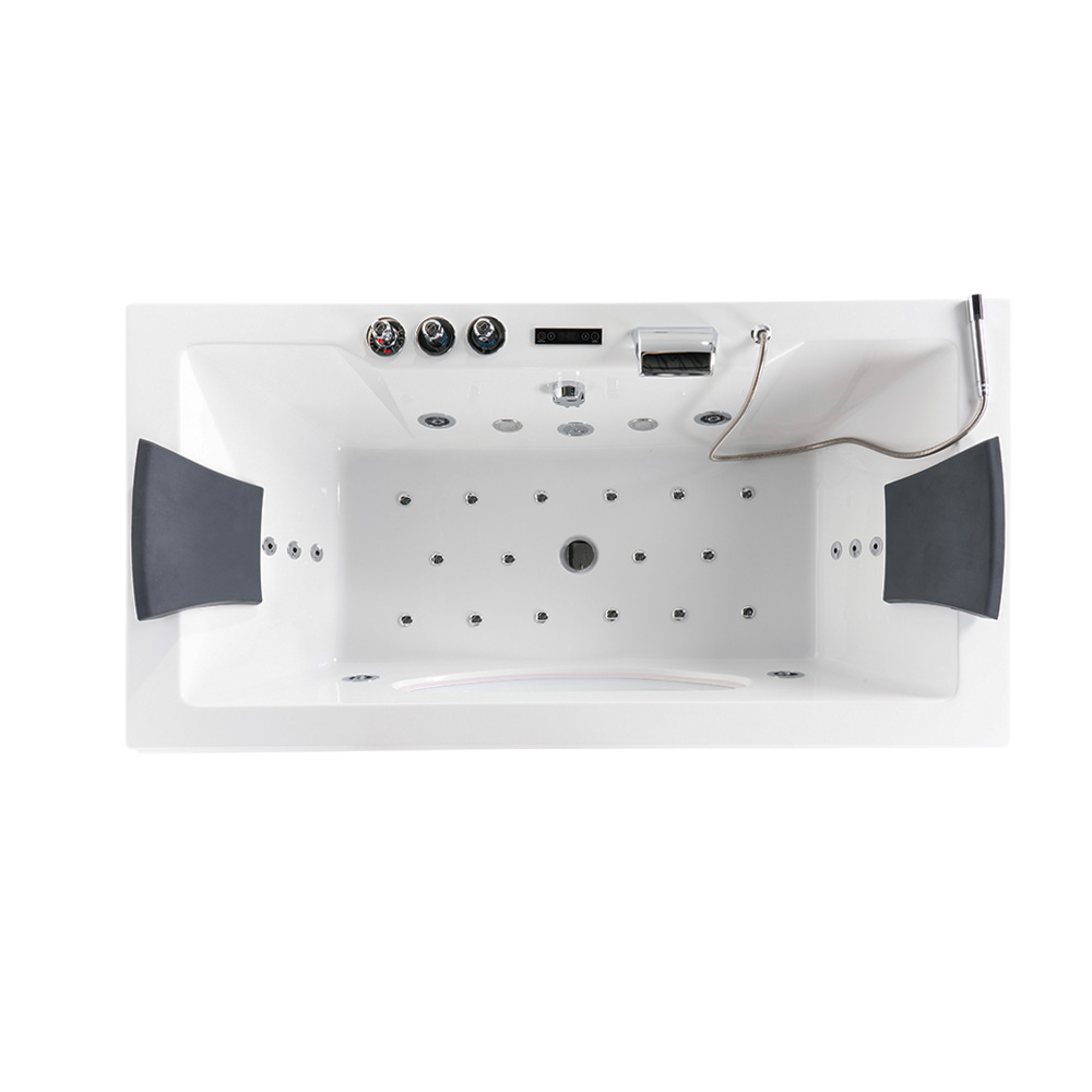 Whirlpool Badewanne mit Lichttherapie LAGUNA M - 180 x 90 cm