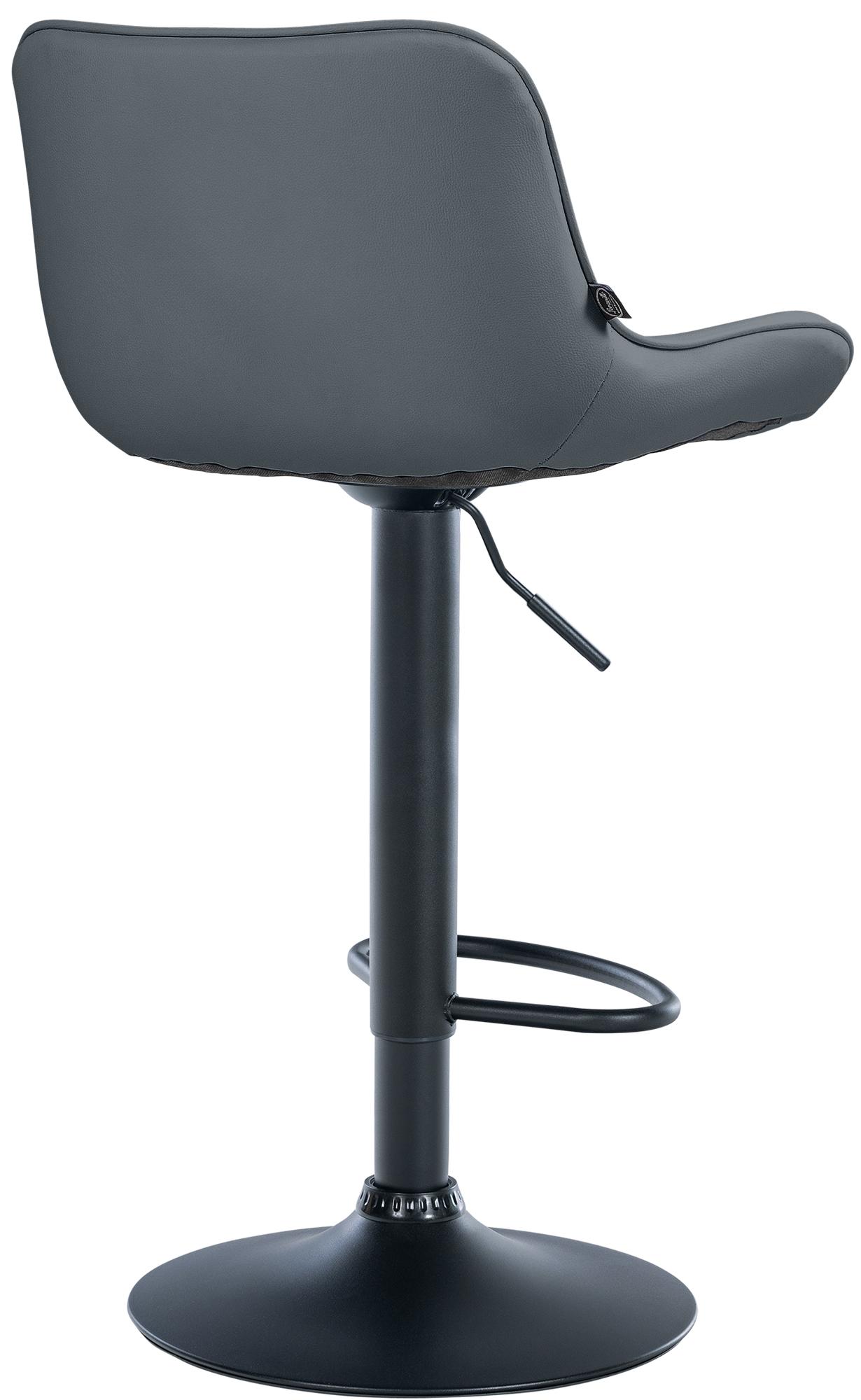 Barhocker Vonore Kunstleder schwarz, grau