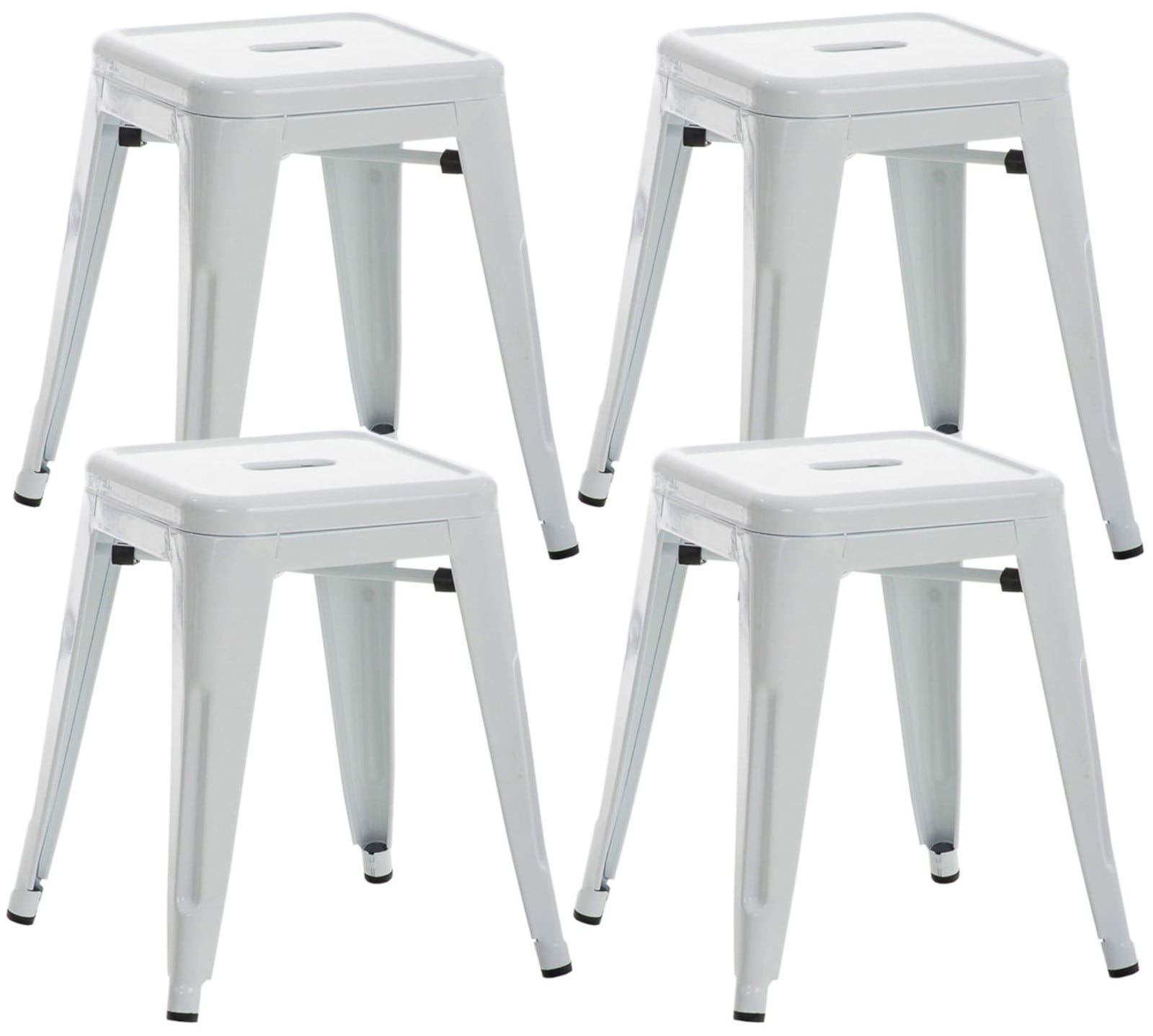 4er Set Hocker Armin, weiß