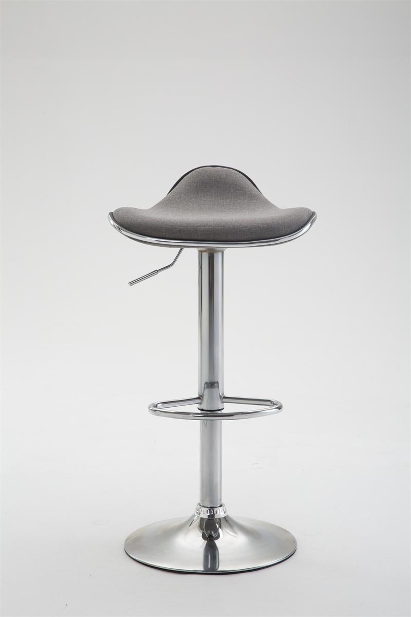Barhocker Shanghai Stoff chrom, hellgrau