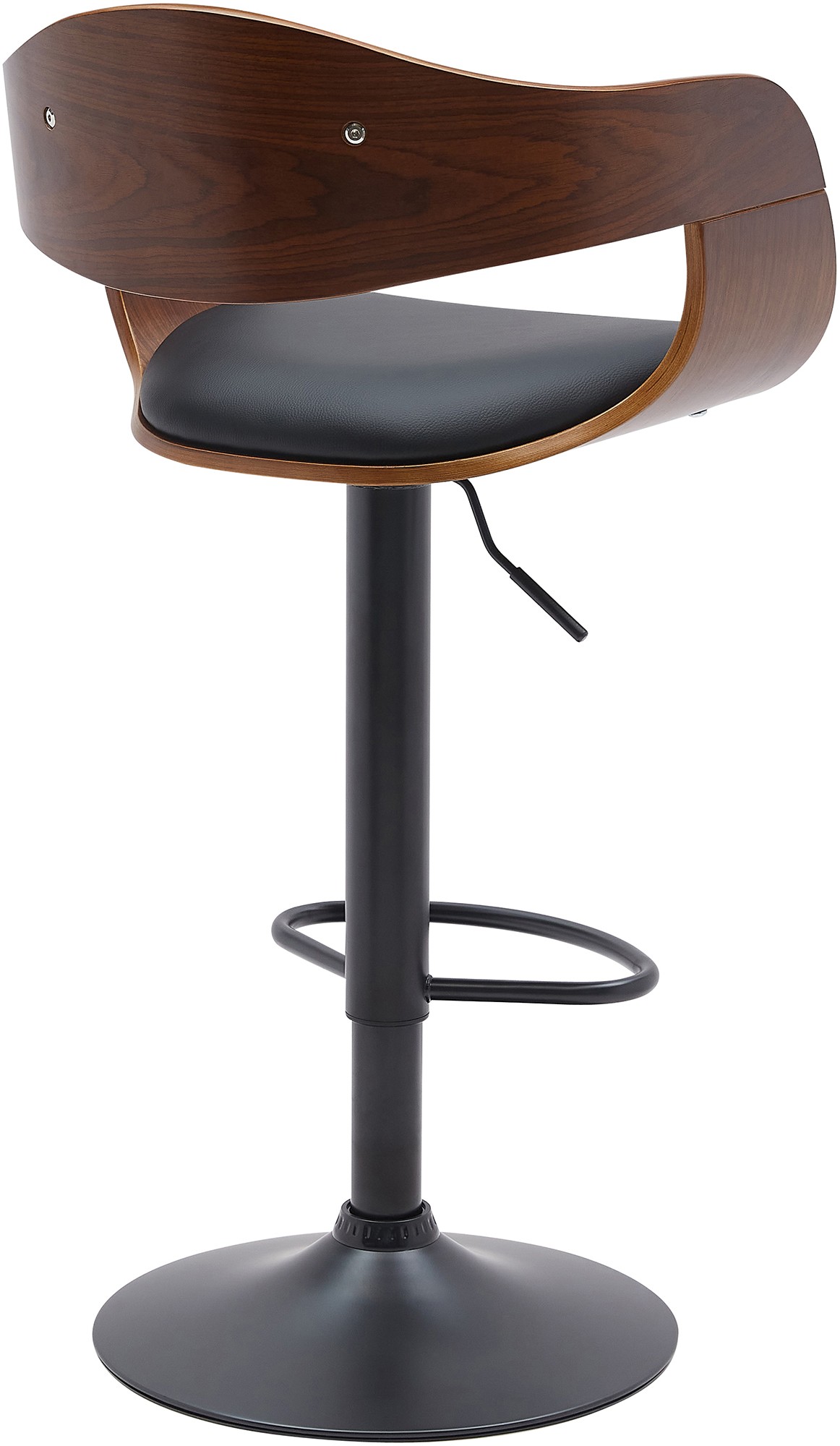Barhocker Kingston B Kunstleder, walnuss/schwarz