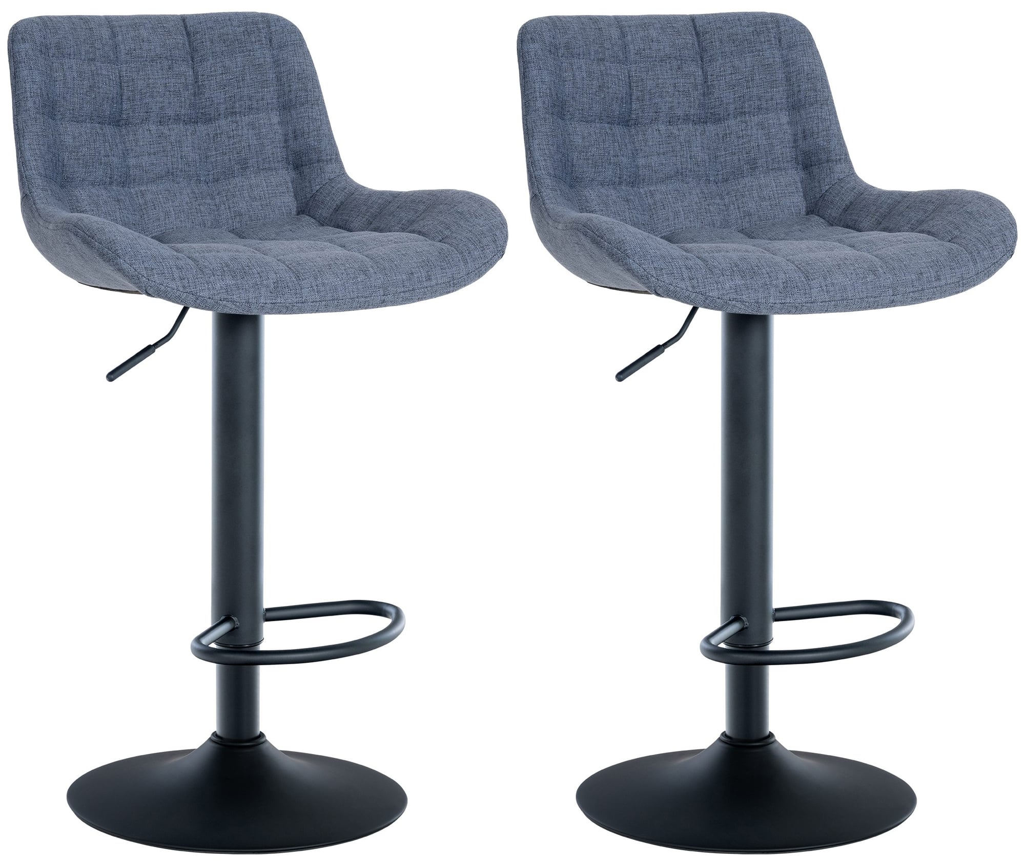 2er Set Barhocker Tover Stoff, blau