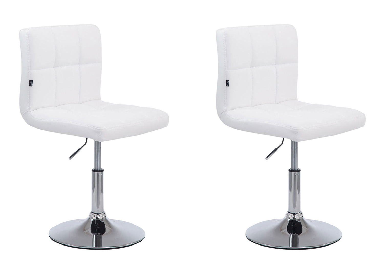 2er Set Lounger Palma V2 Kunstleder, weiß