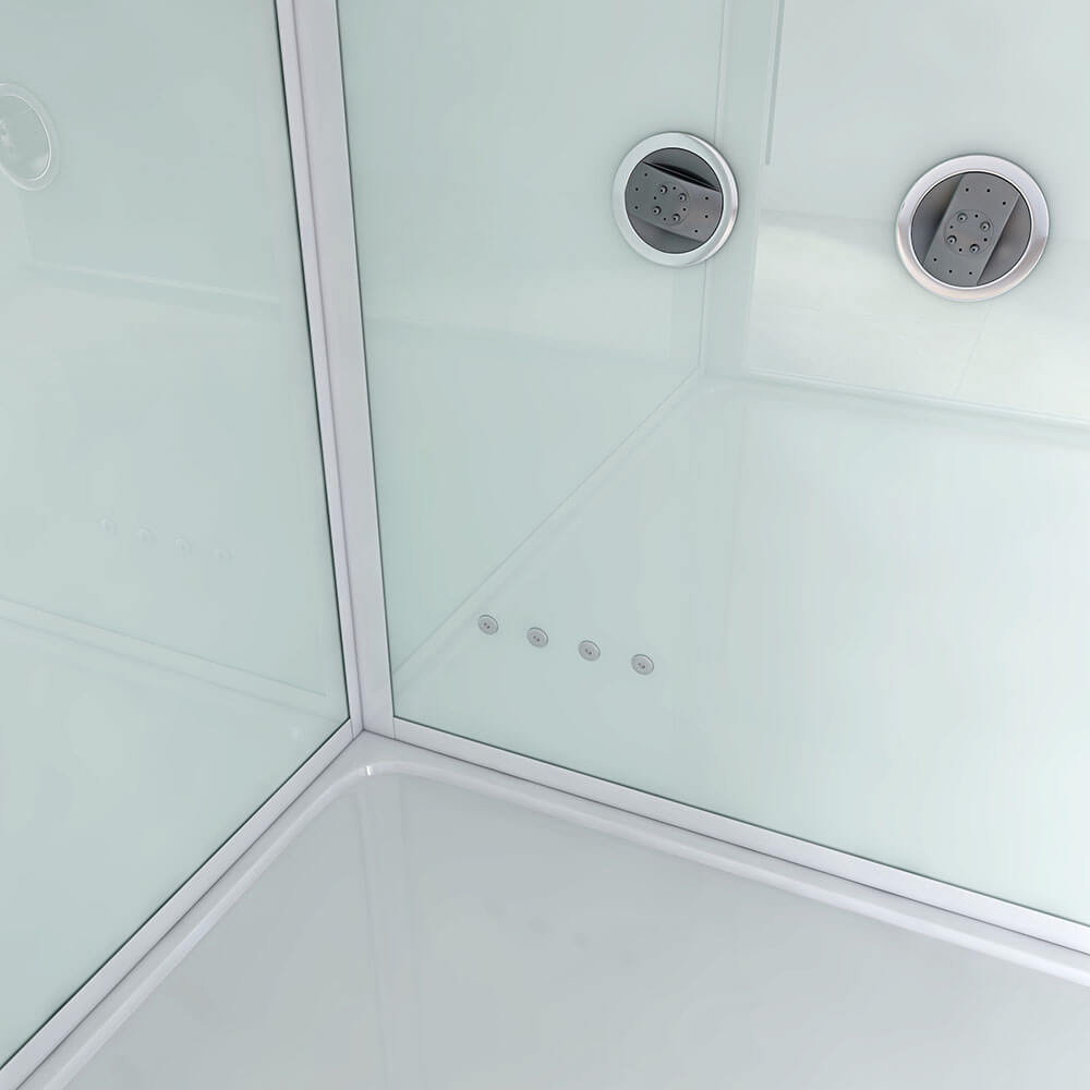 Dampfdusche mit Wasserfall und LED-Beleuchtung DESIGN XL - 180 x 130 cm