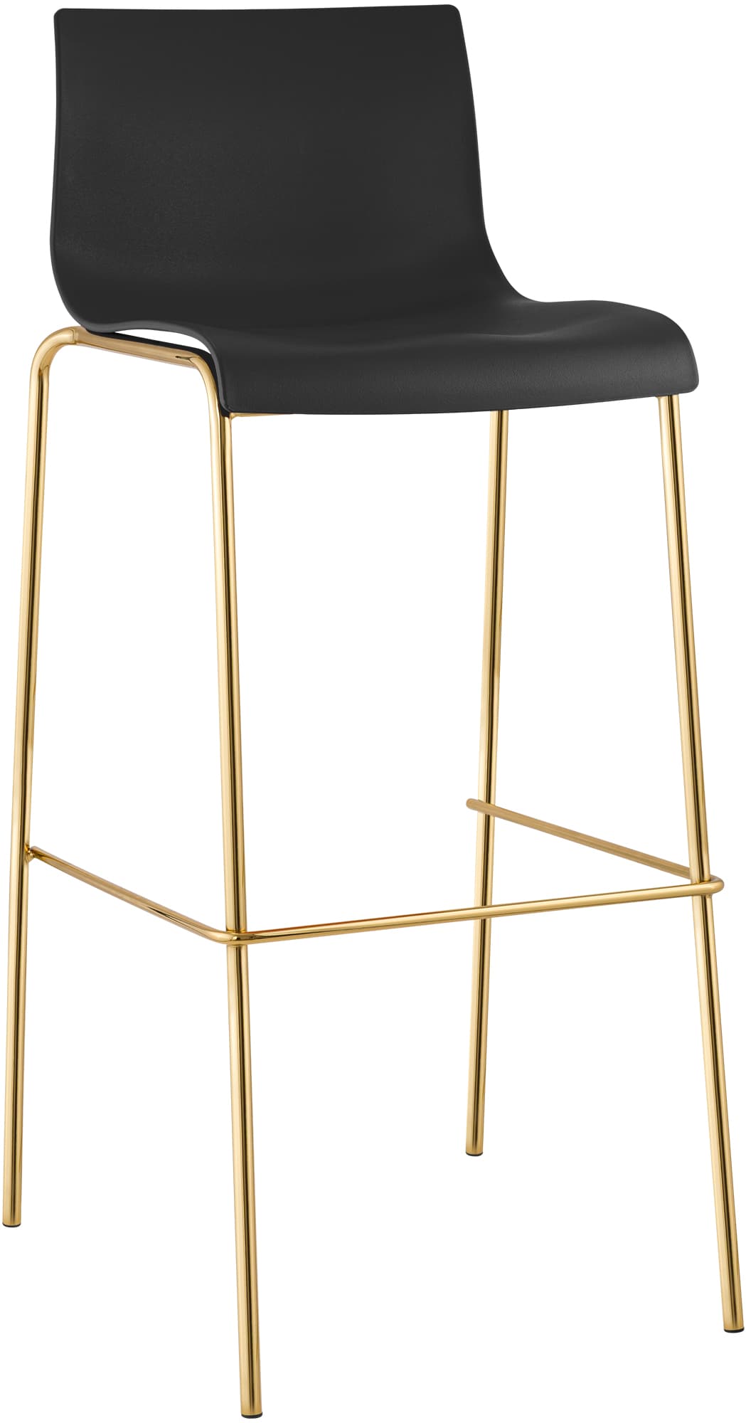 Barhocker Hoover Kunststoff 4-Fuß Gold, schwarz