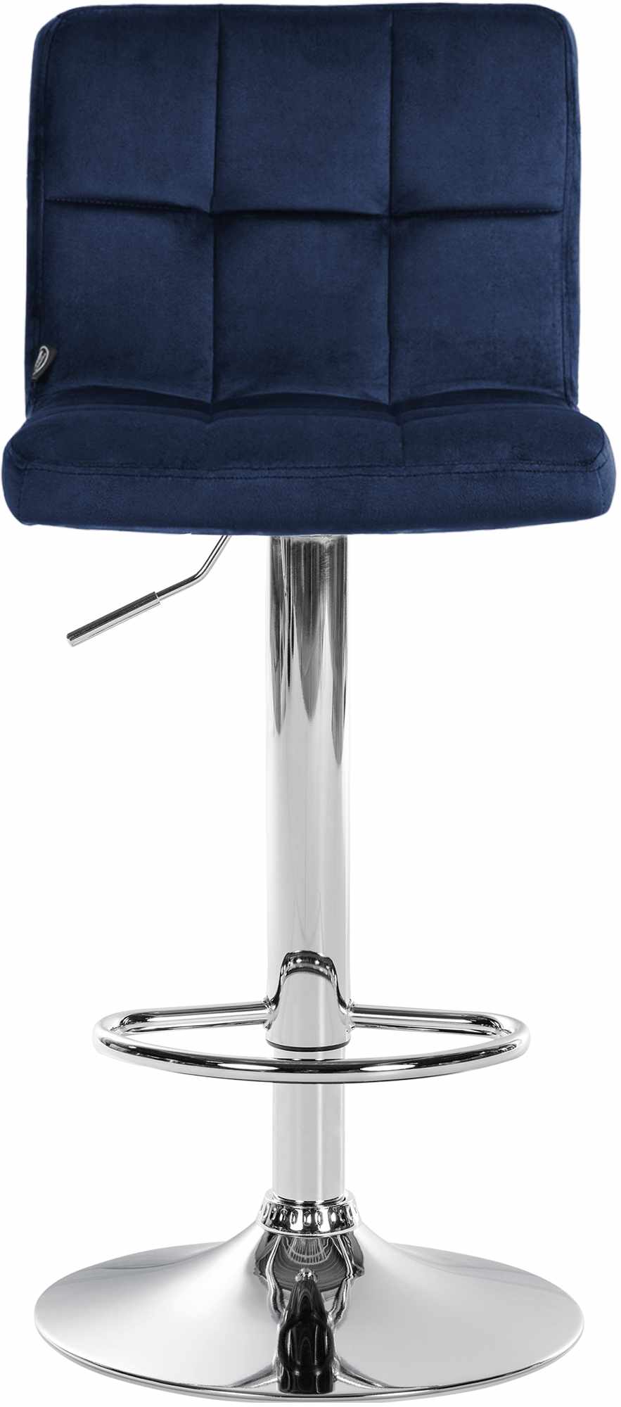 2er Set Barhocker Peru Samt chrom, blau