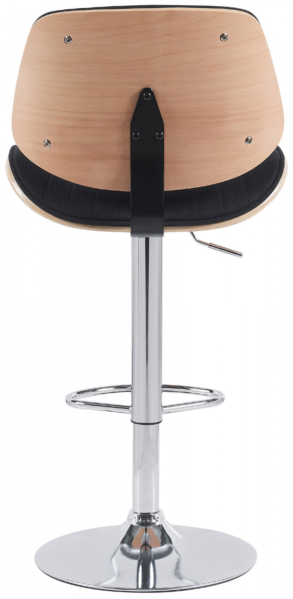 Barhocker Clawson Stoff chrom, natura/schwarz