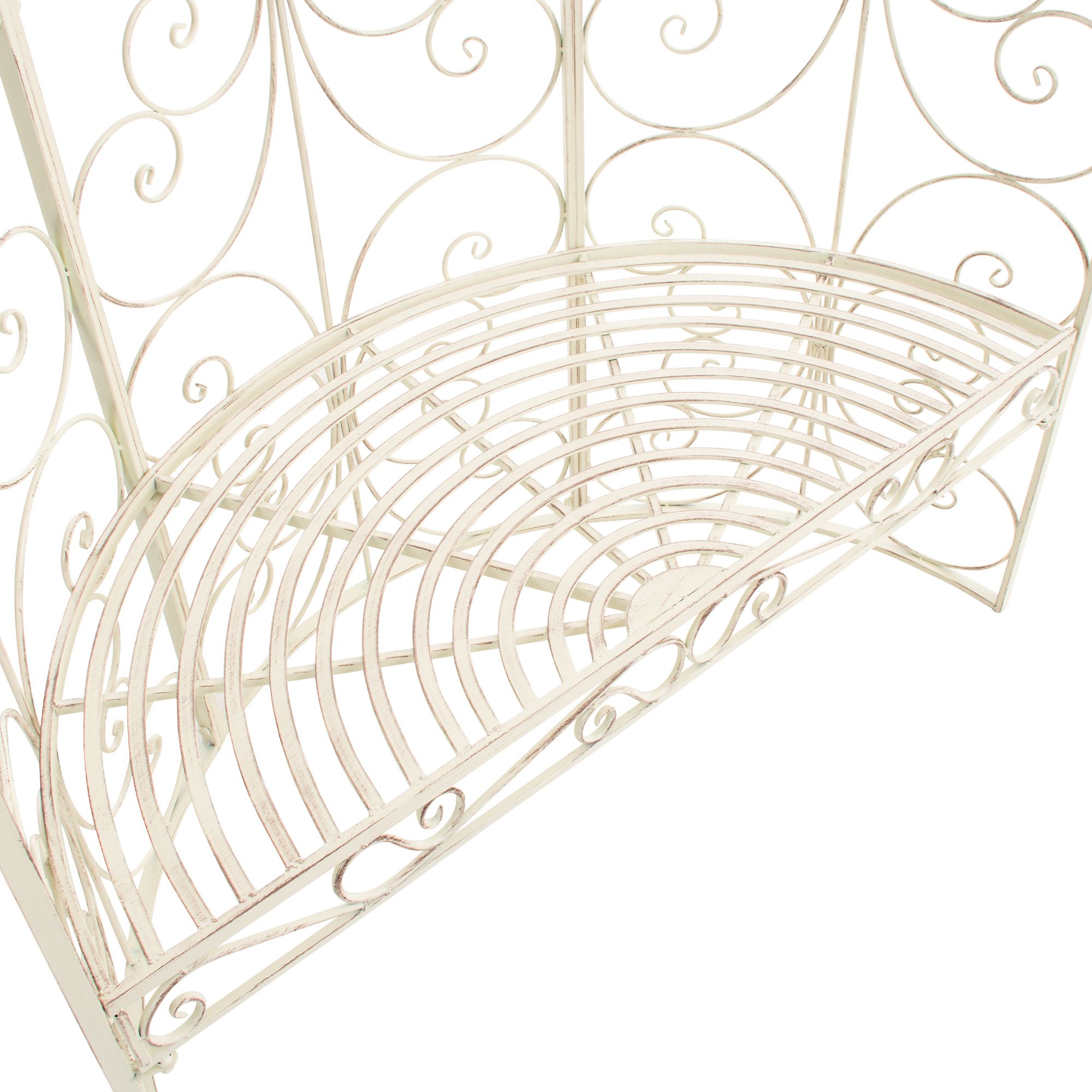 Halbpavillon Rosie mit Sitzbank, antik-creme
