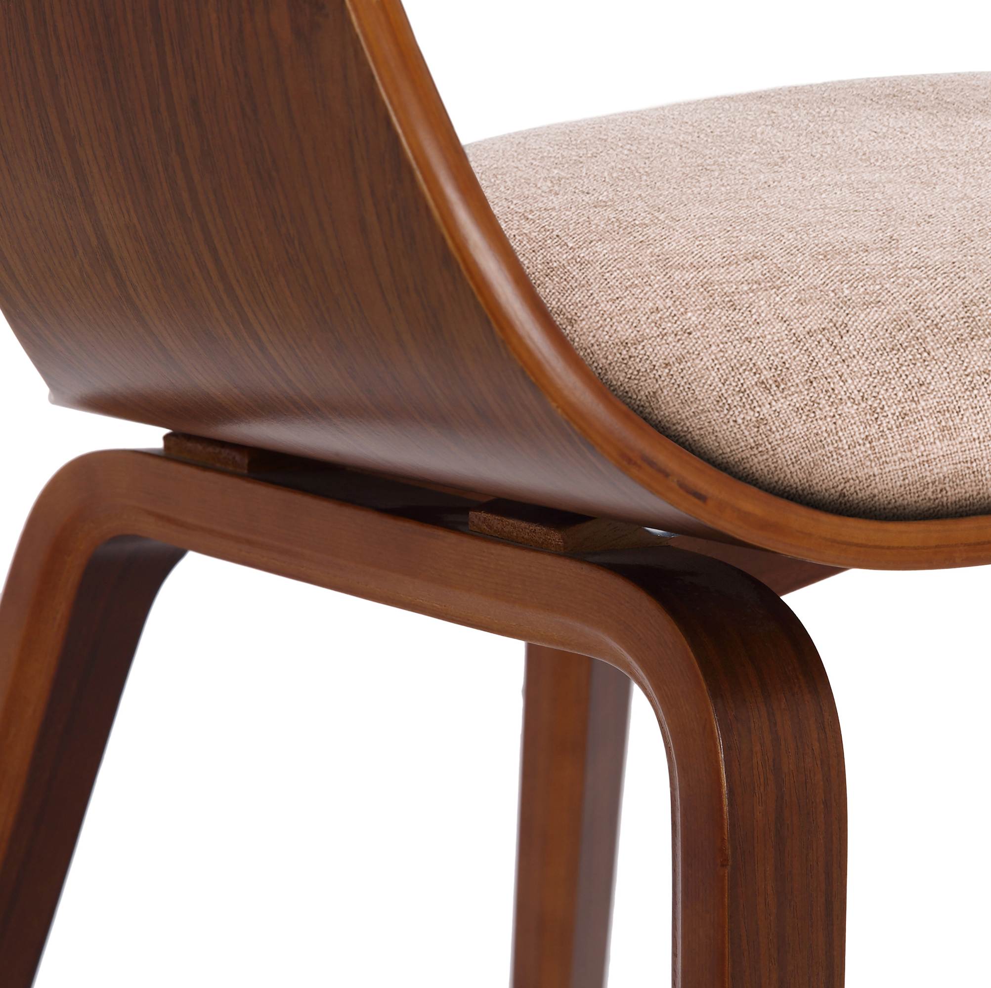 2er Set Stühle Kingston Stoff, walnuss/creme