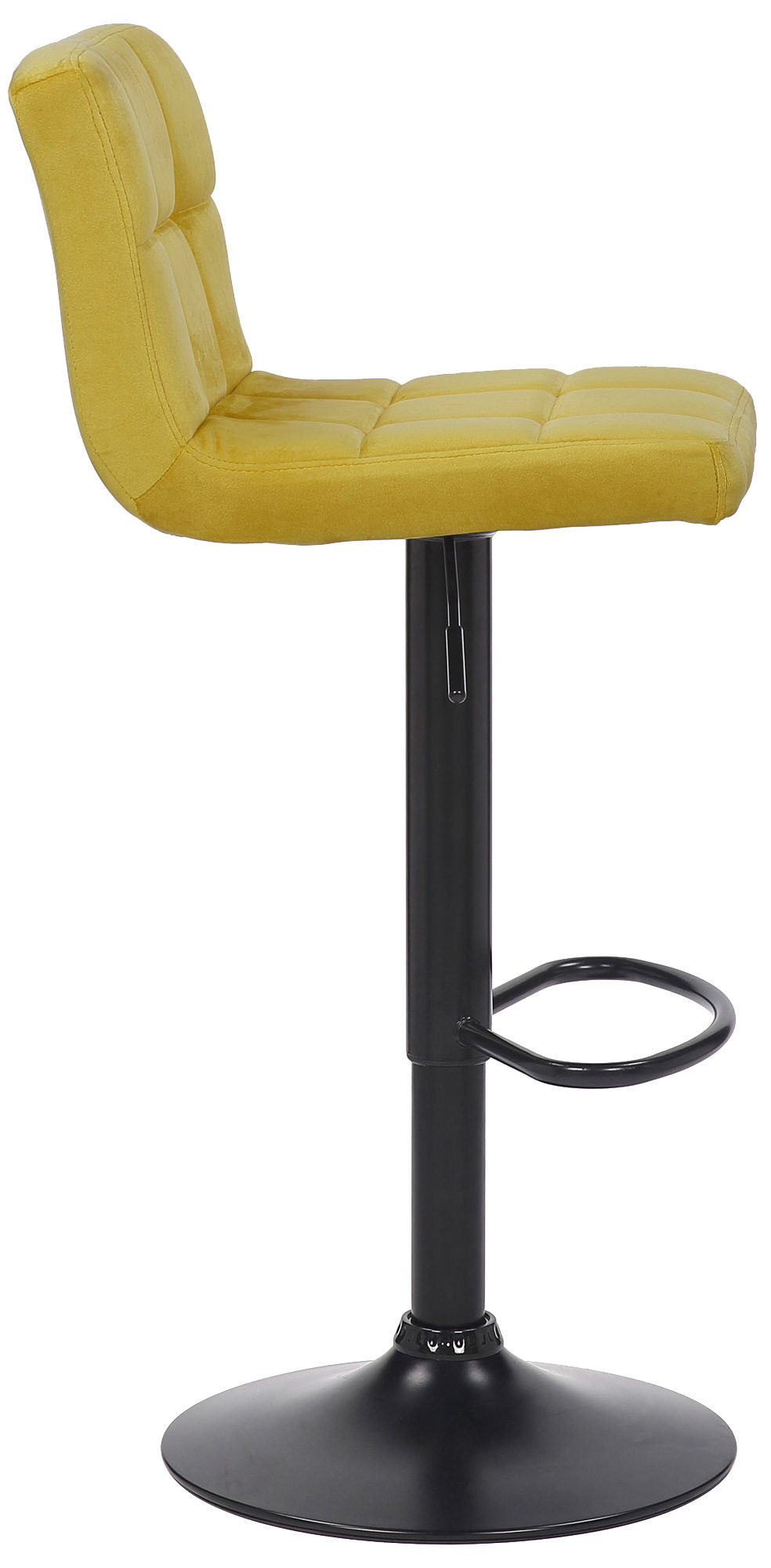 2er Set Barhocker Feni Samt, gelb