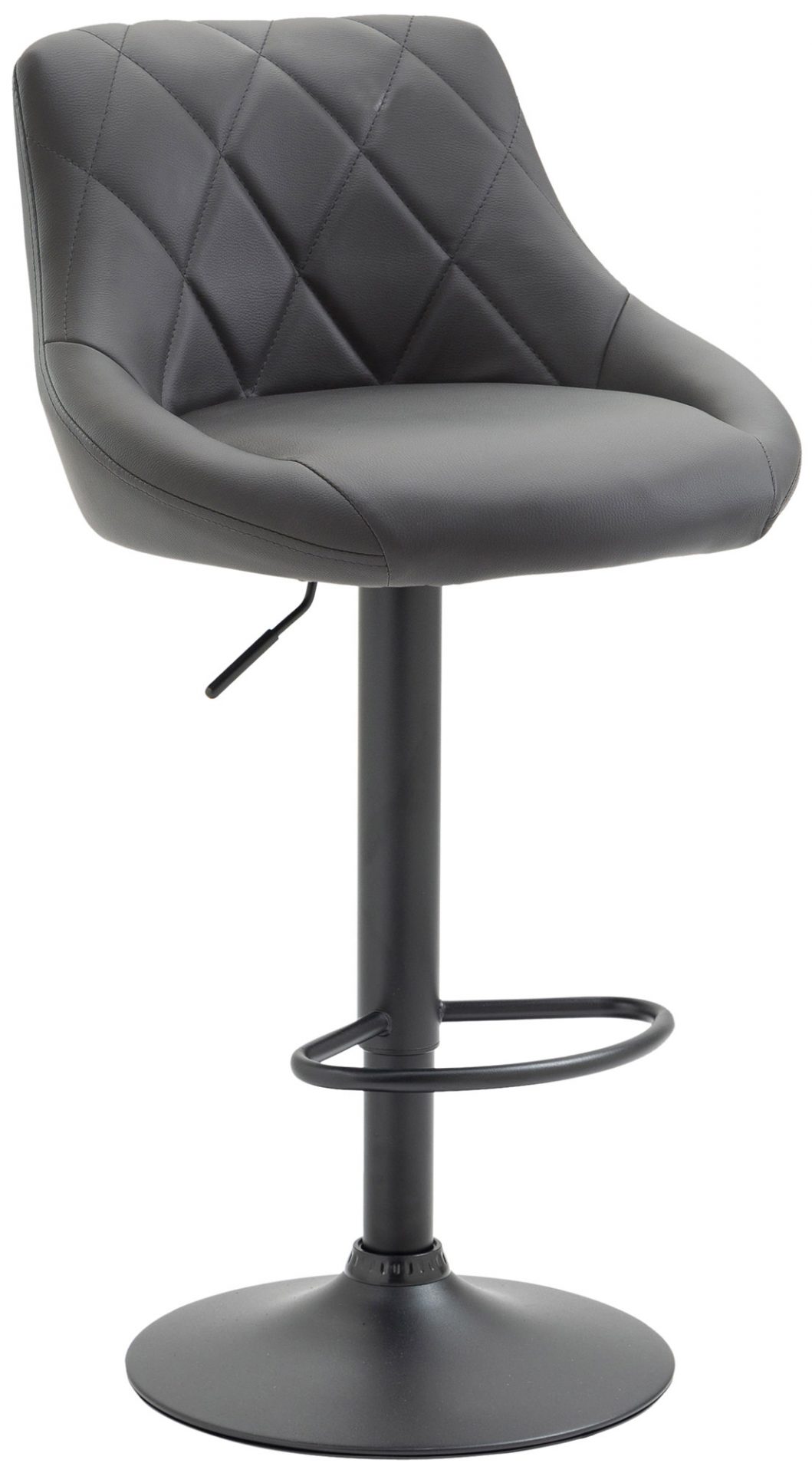 Barhocker Lazio Kunstleder schwarz, grau