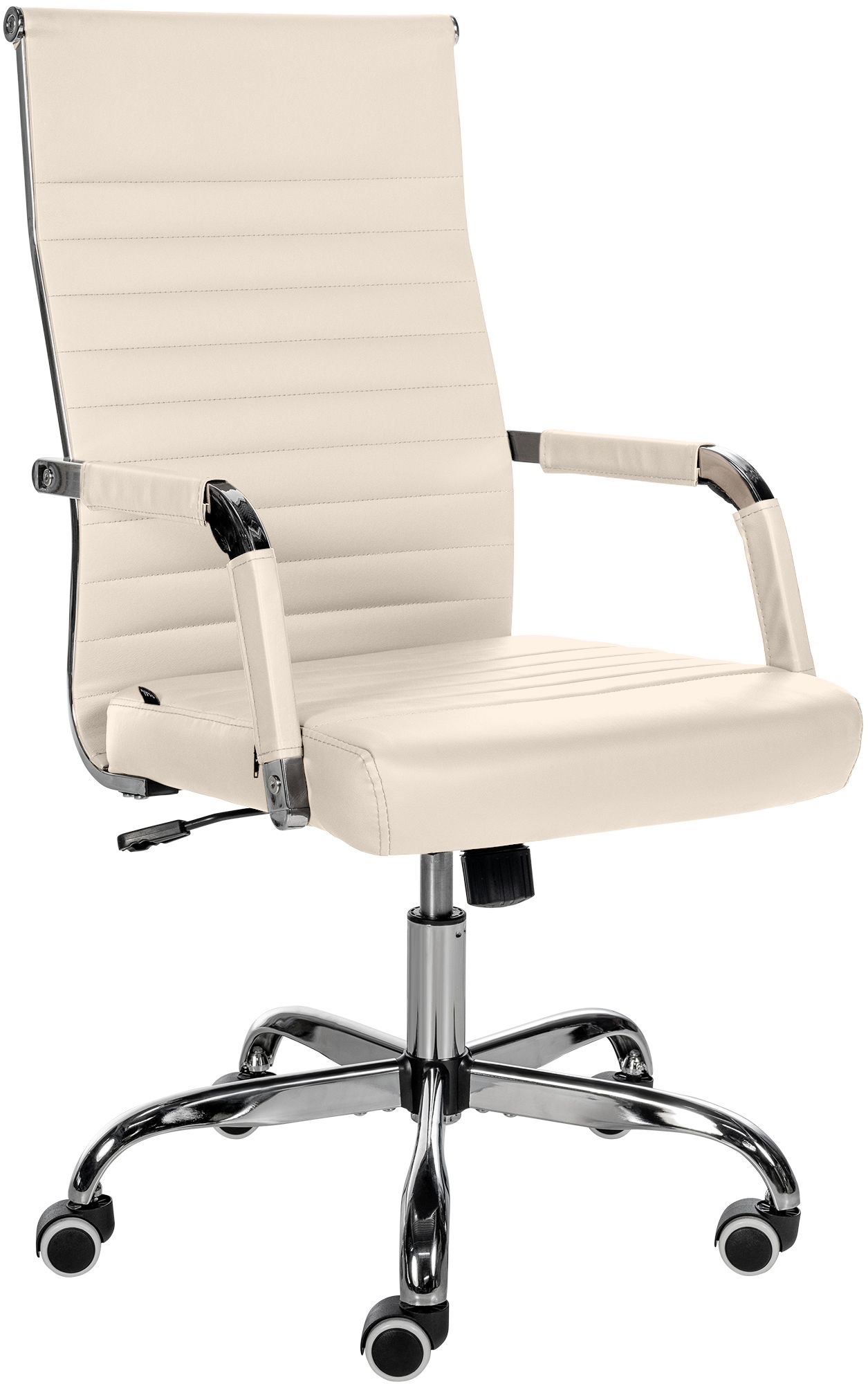 Bürostuhl Amadora Kunstleder, creme