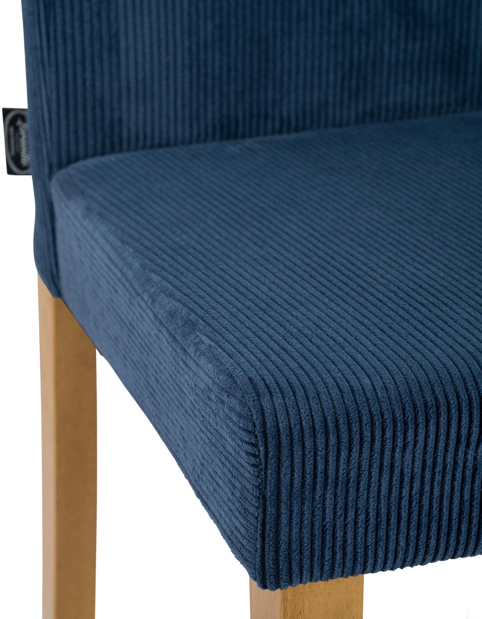 2er Set Esszimmerstuhl Ina Cord antik hell, blau