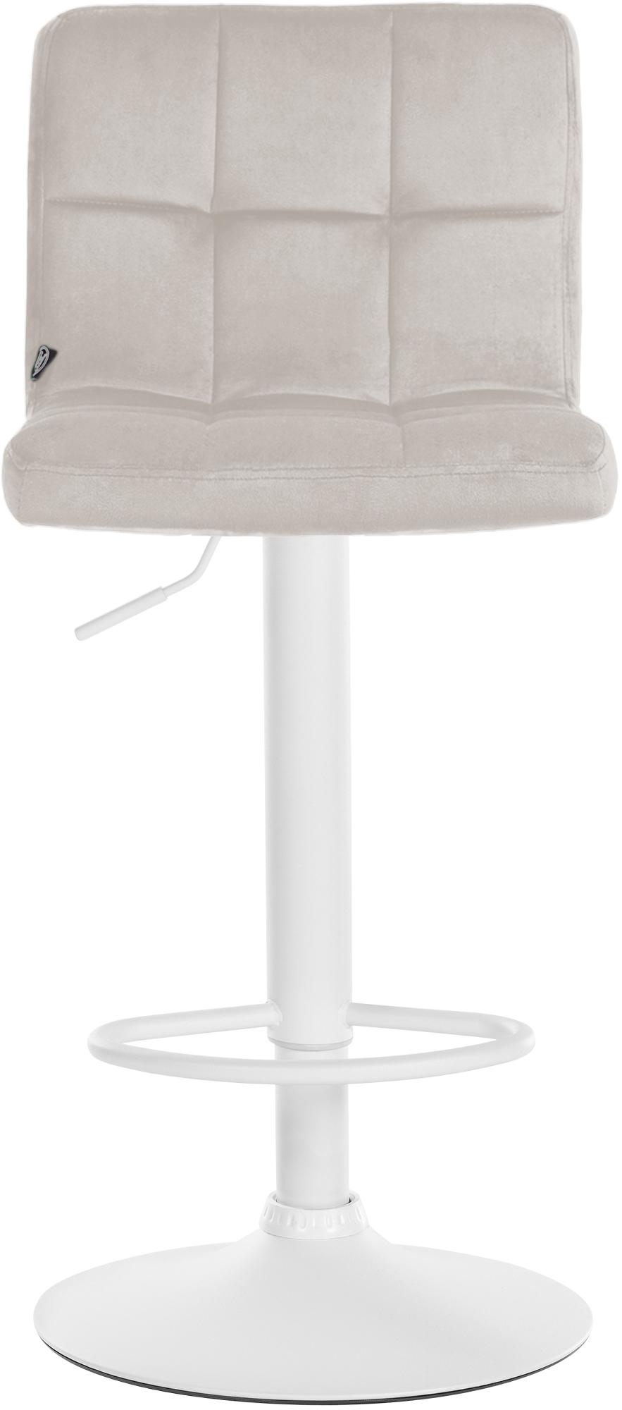 Barhocker Peru Samt weiß, creme
