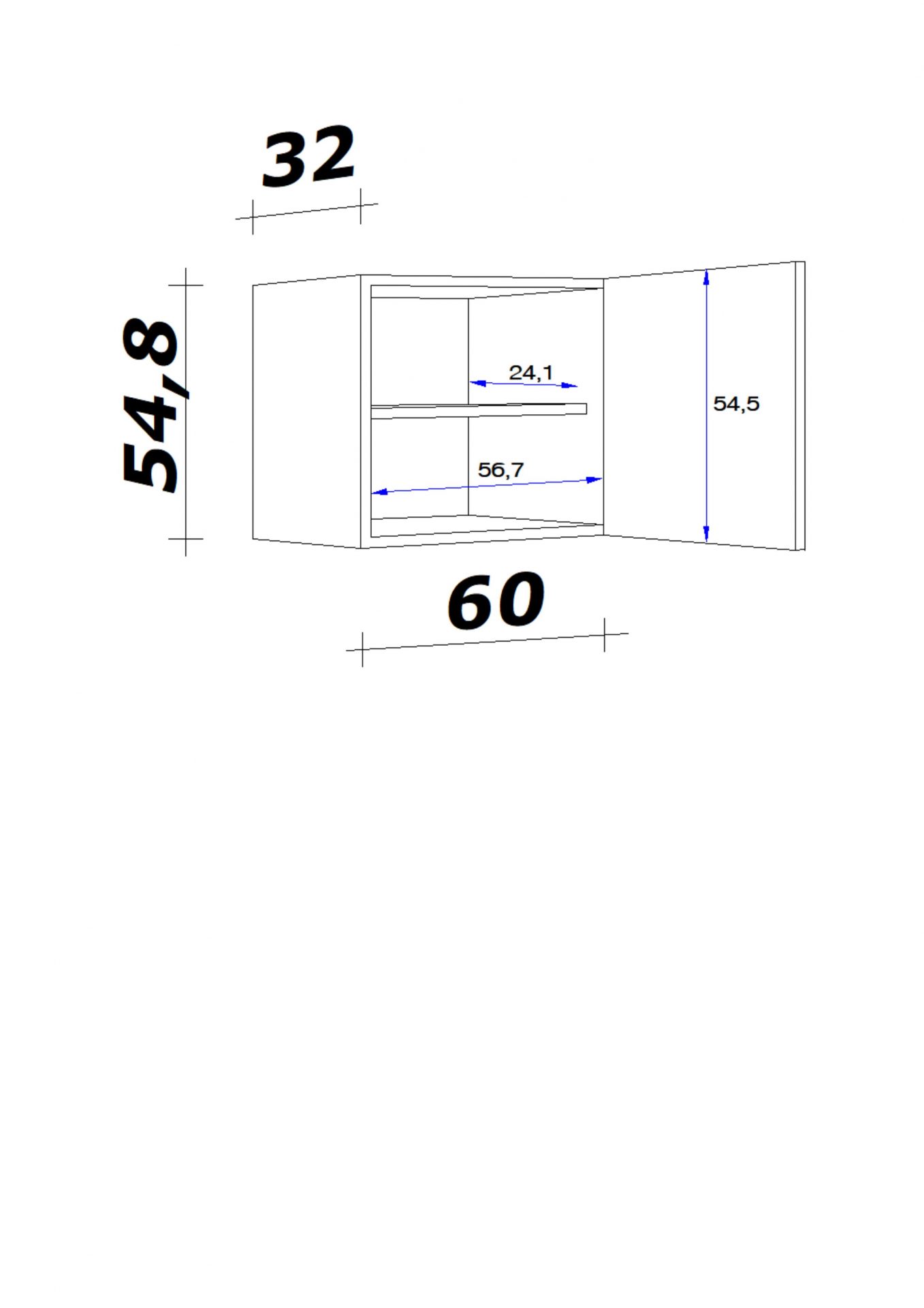 Hängeschrank CARA 60x55 cm
