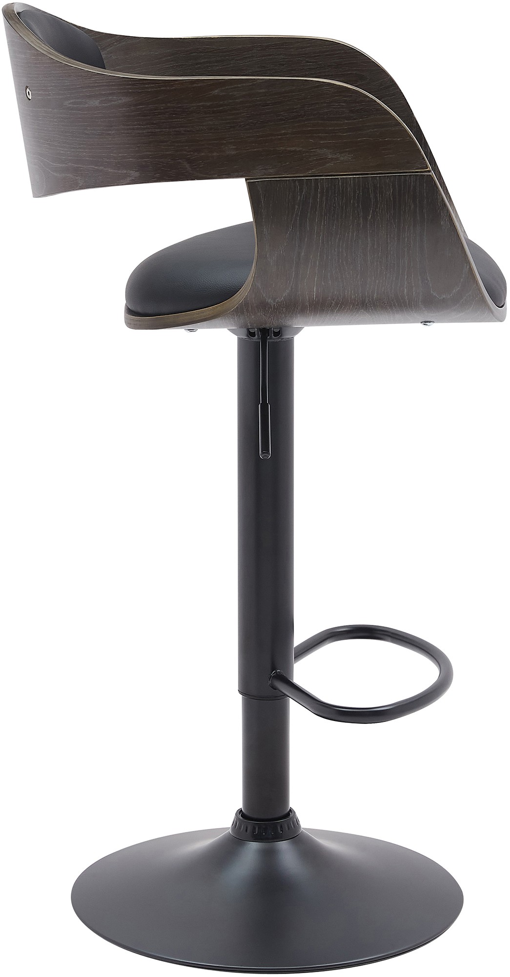 2er Set Barhocker Kingston B Kunstleder, schwarz/grau