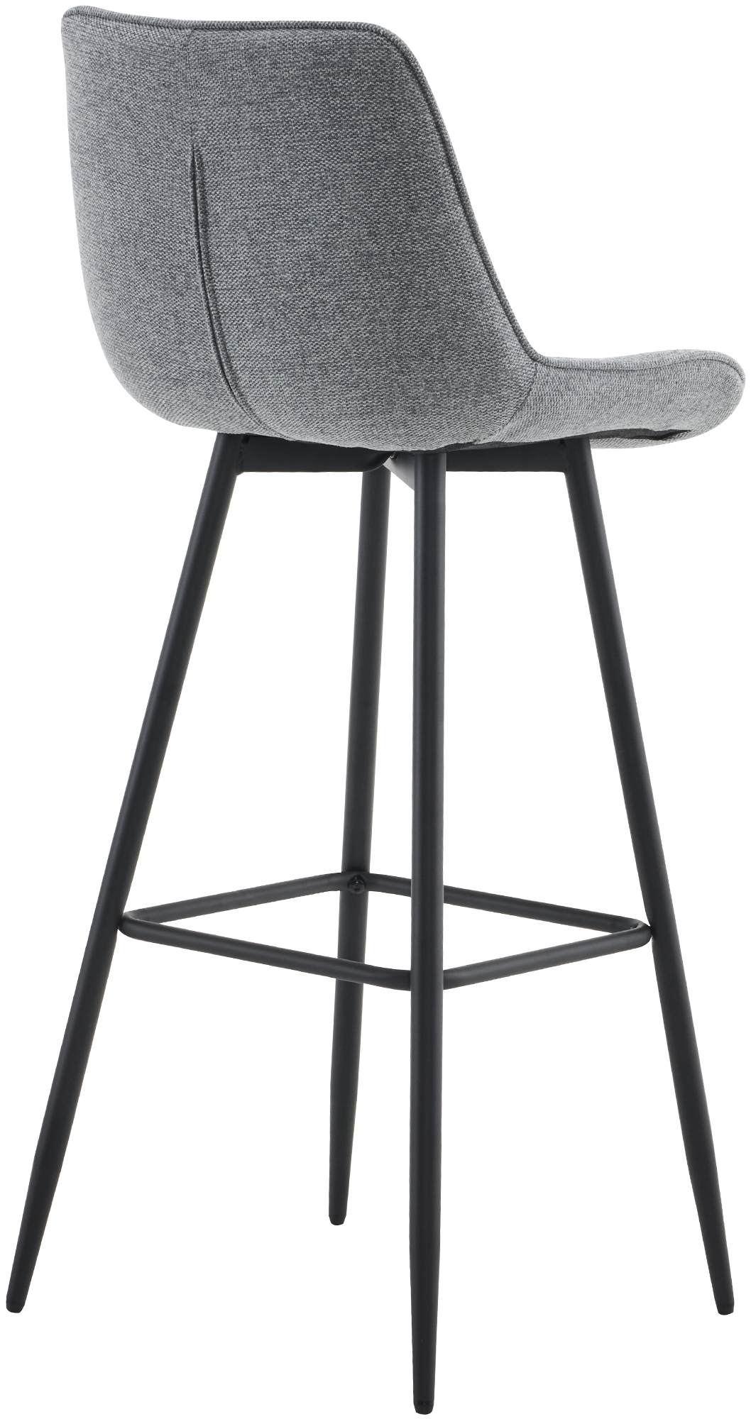 2er Set Barhocker Dartford Stoff, grau