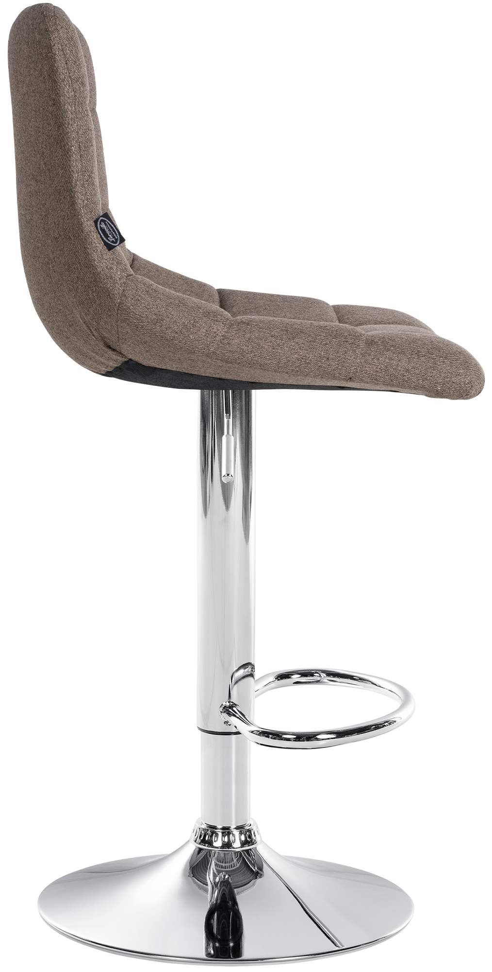 Barhocker Jerry Stoff chrom, taupe