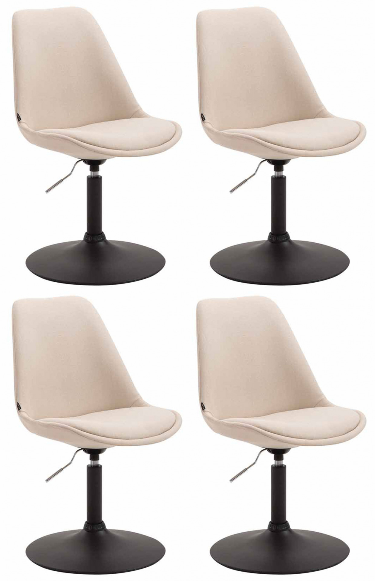 4er Set Stühle Maverick B Stoff, creme