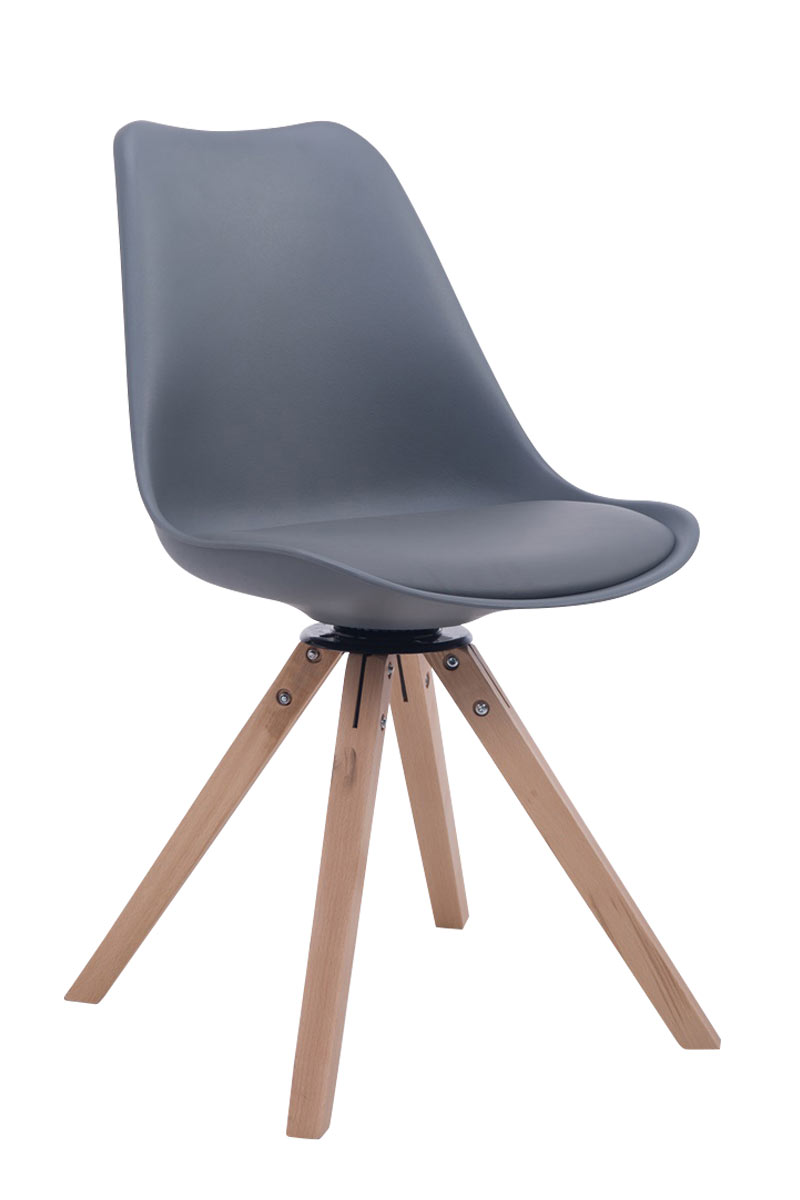 Besucherstuhl Troyes Drehbar Natura Square, grau