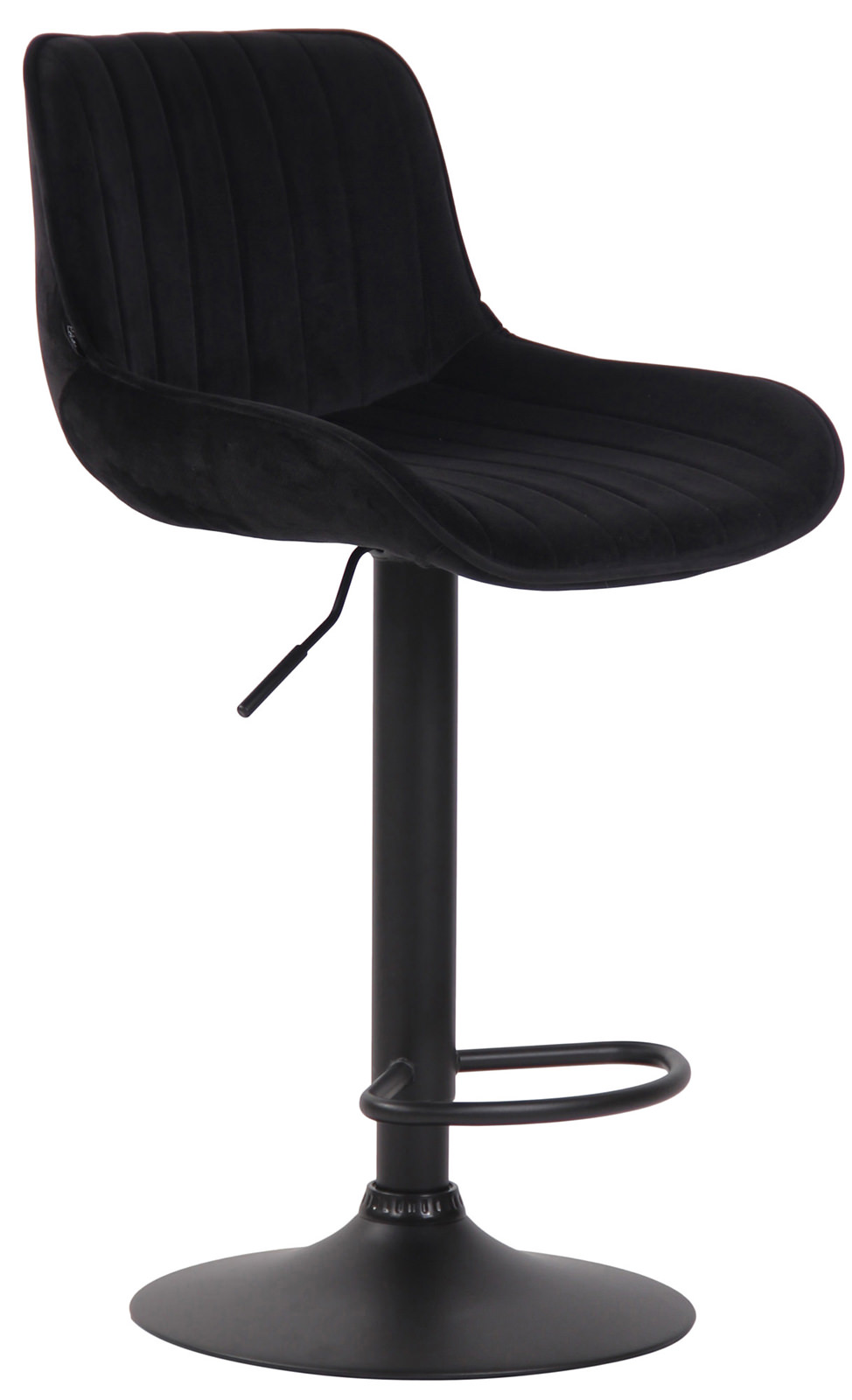 2er Set Barhocker Lentini Samt schwarz, schwarz
