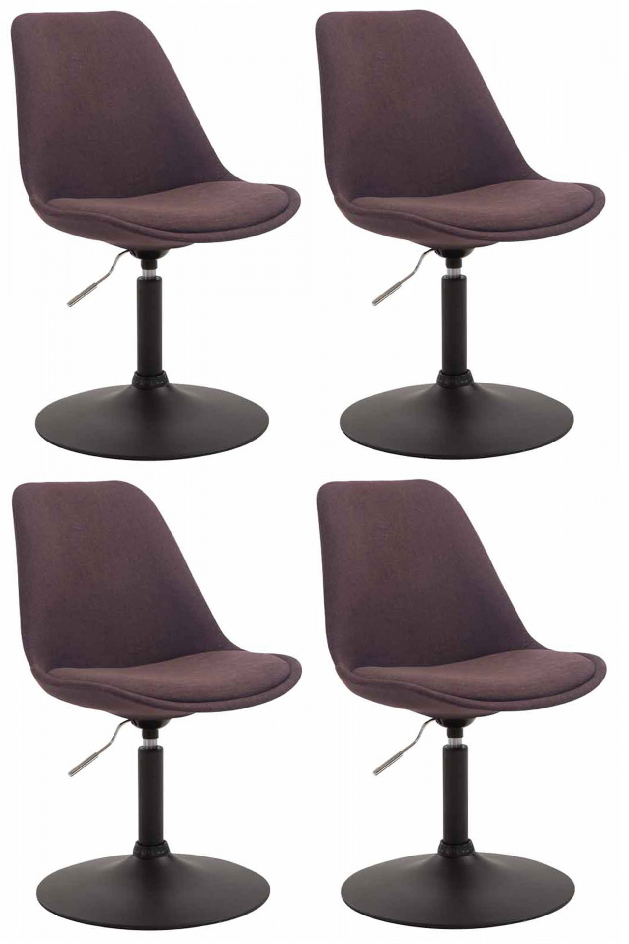 4er Set Stühle Maverick B Stoff, braun