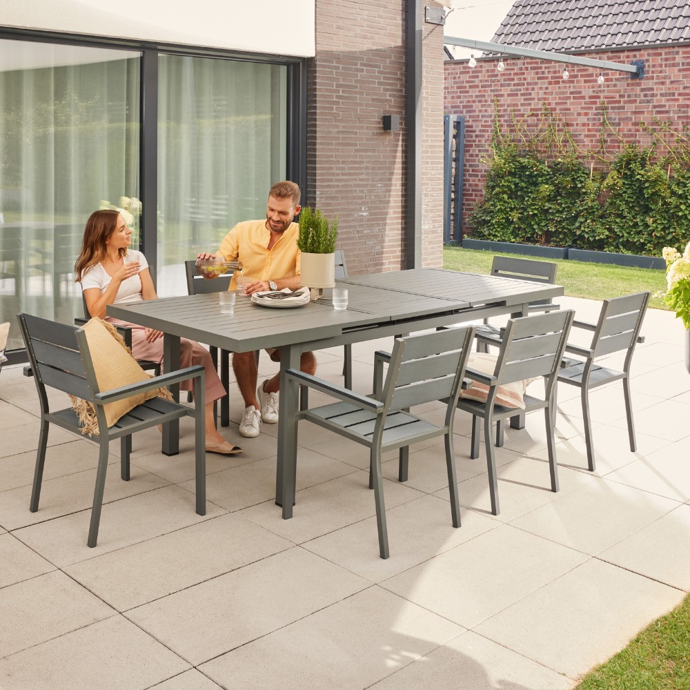 Ausziehbarer Gartentisch CALIDO - 240-180 x 97,5 cm
