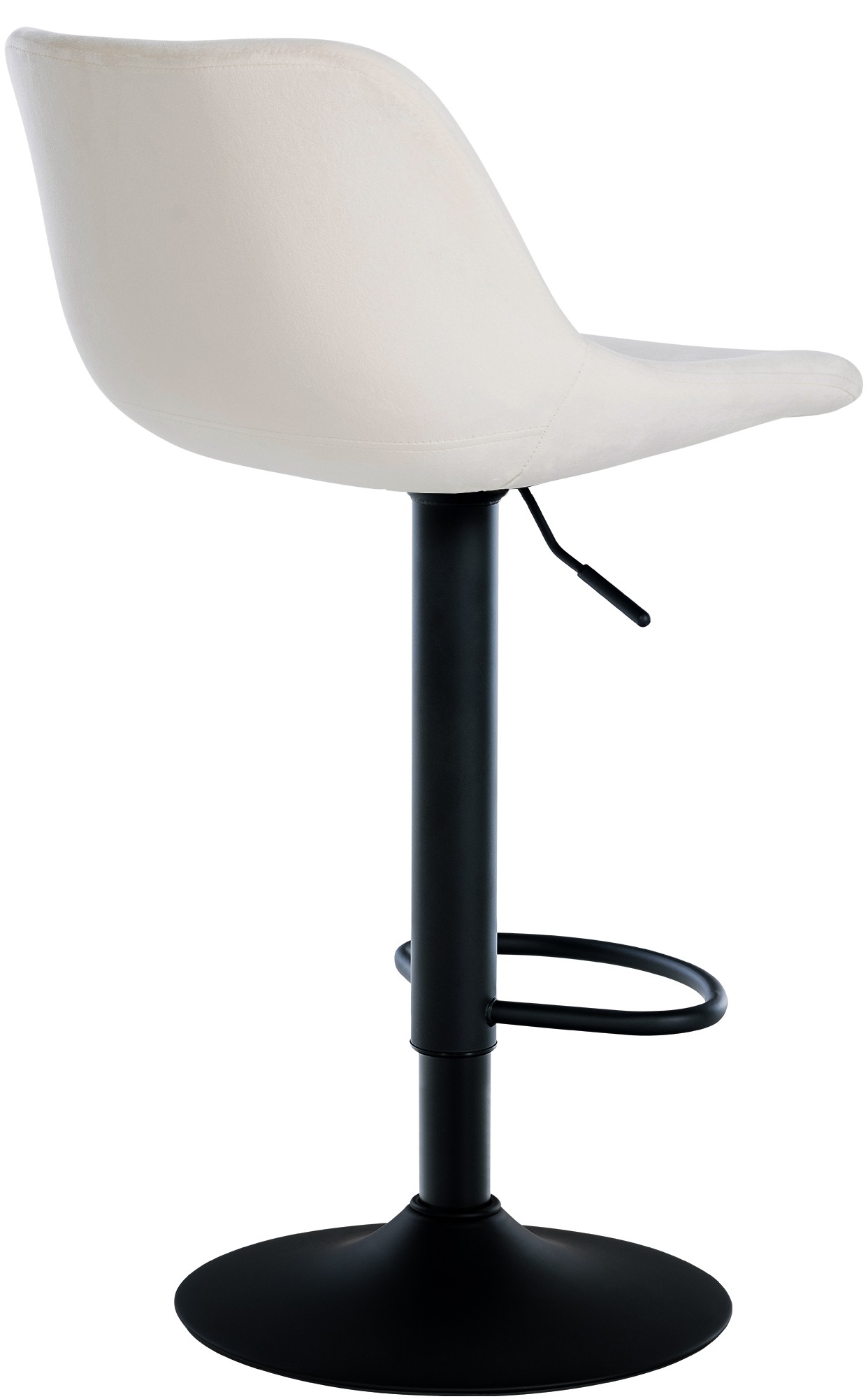 2er Set Barhocker Loft Samt, creme