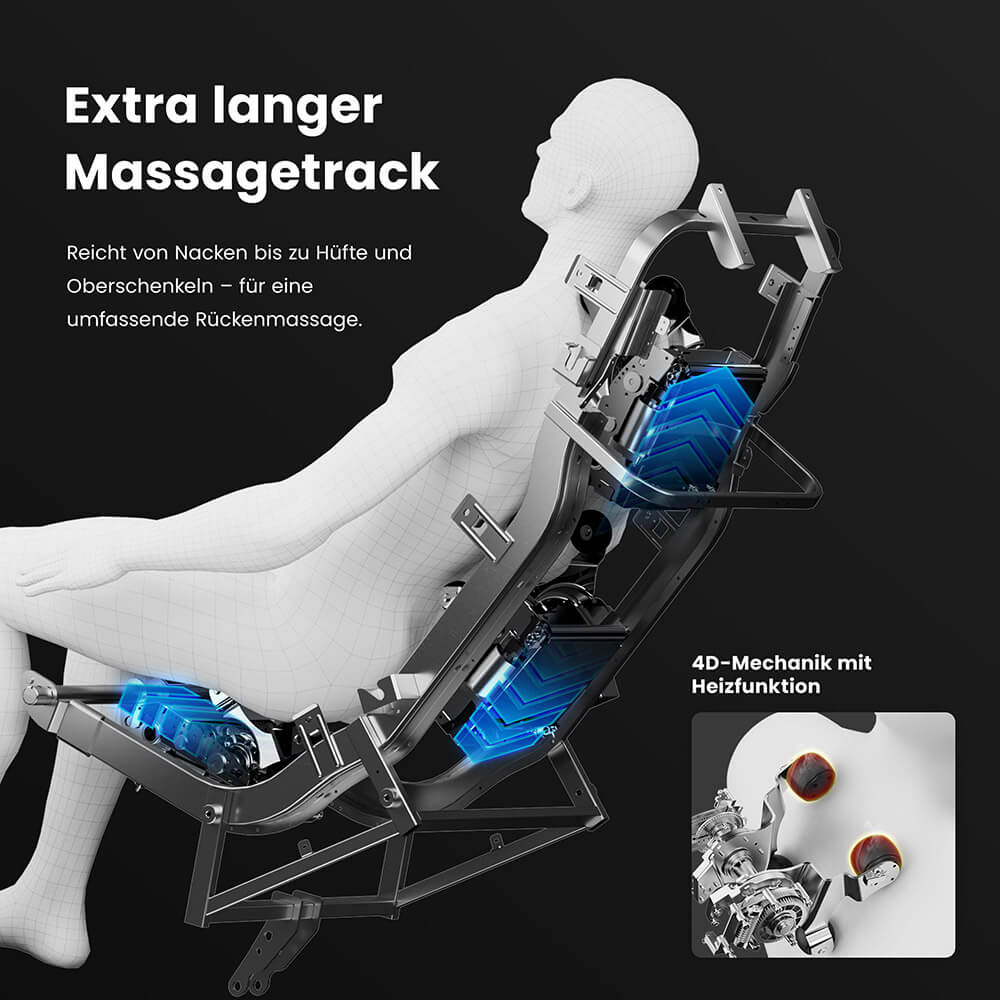 Massagesessel ALVINA mit Premium Webstoffpolsterung - Schwarz