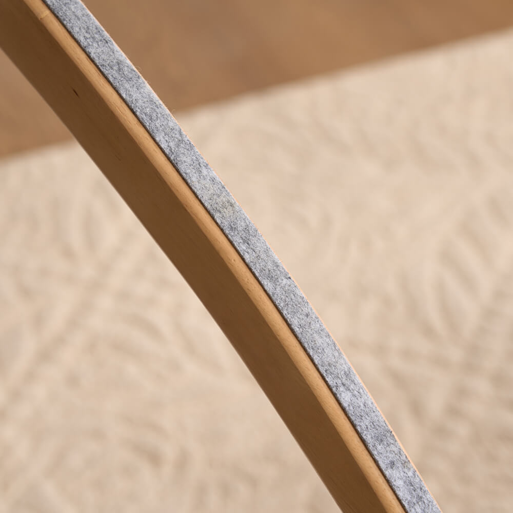Schaukelstuhl inkl. Hocker NARA - Bouclé Weiß