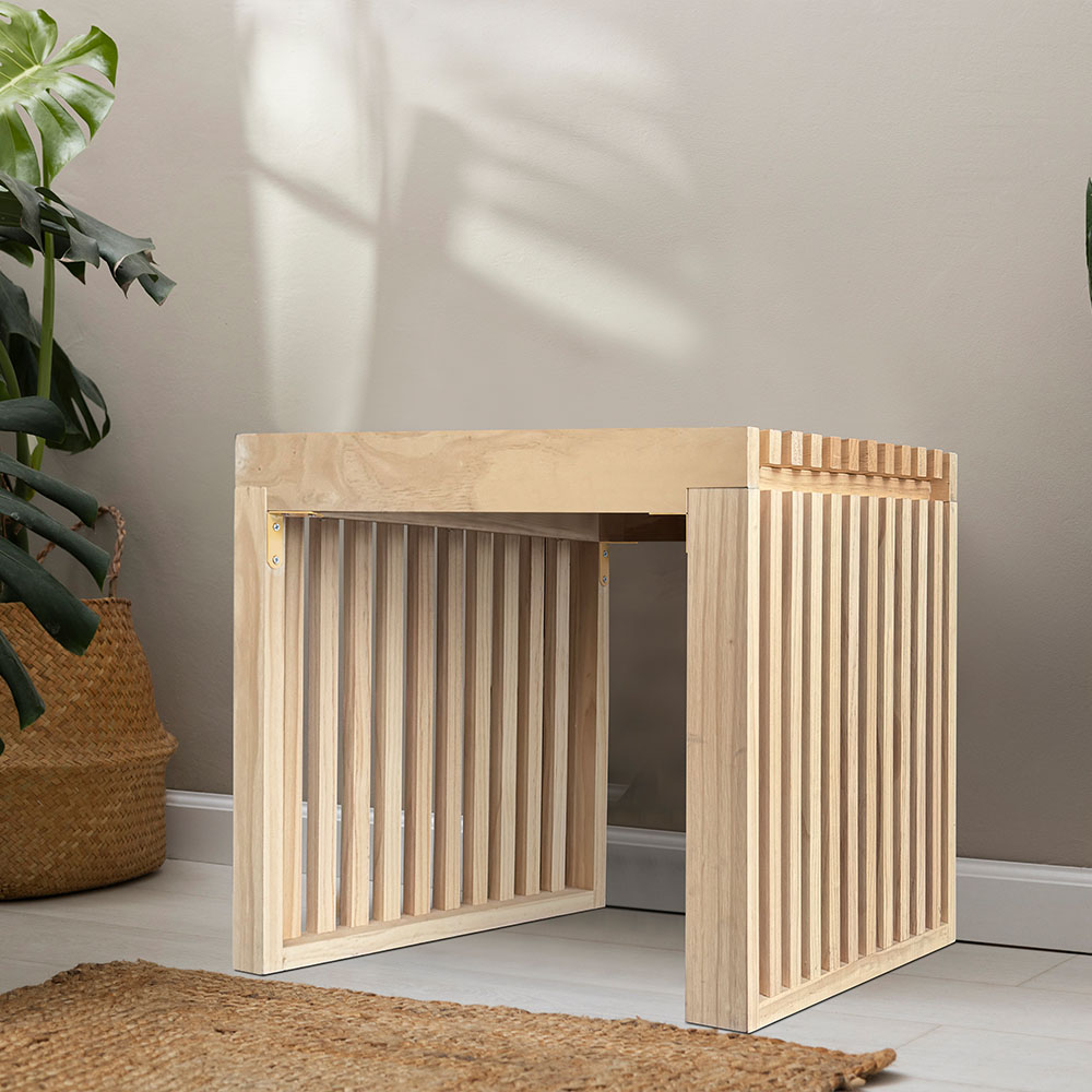 Sitzbank aus Holz LORA Natur - 50 cm