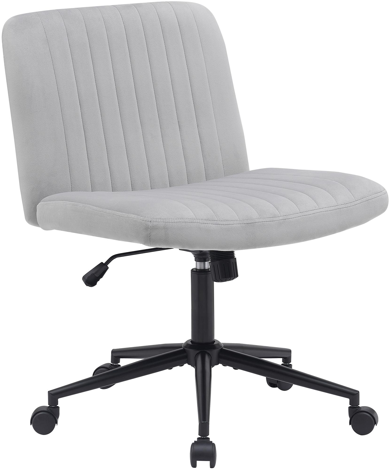 Bürostuhl Kingman Samt, hellgrau
