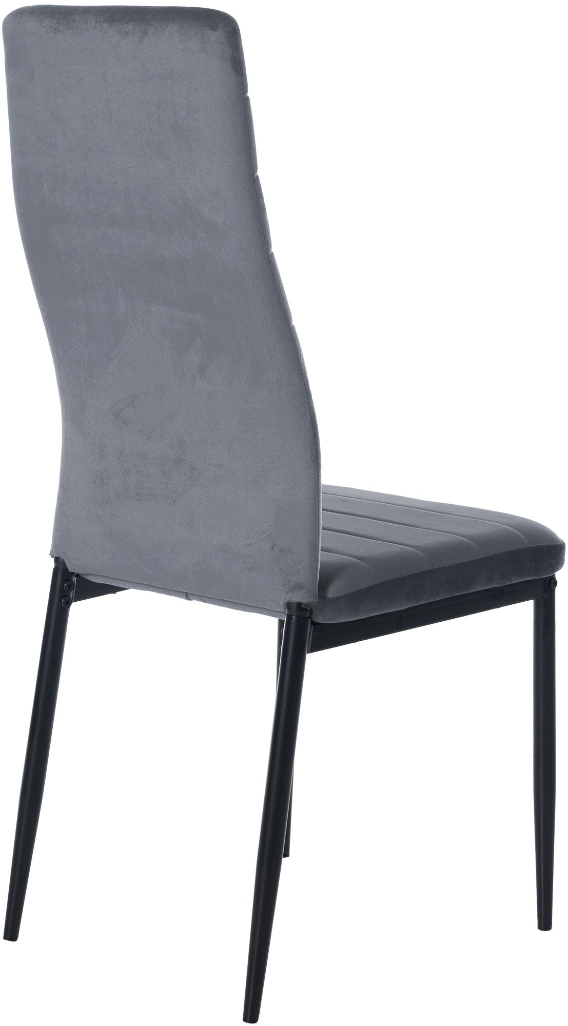 6er Set Esszimmerstühle Mayfair Samt, hellgrau